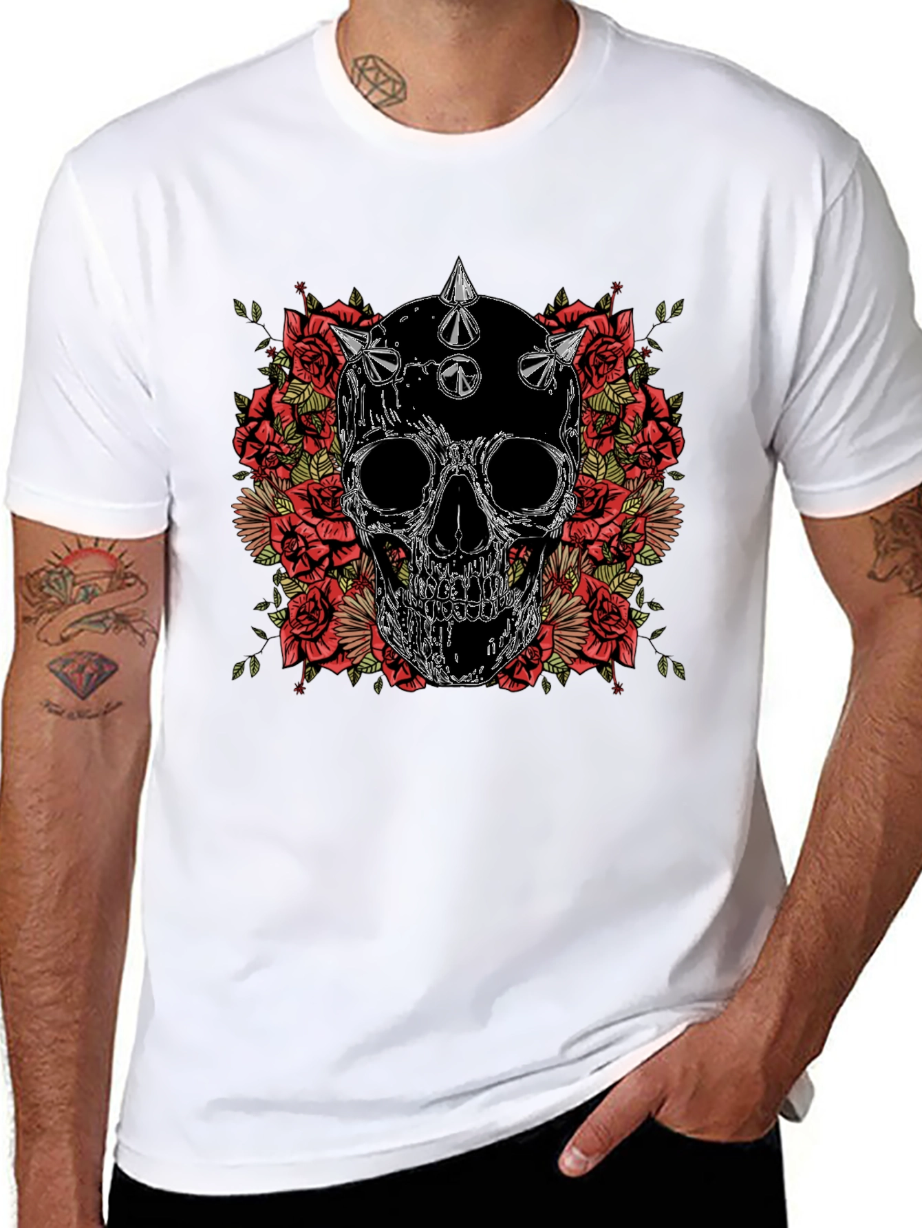 Skull and Roses Graphic Tee