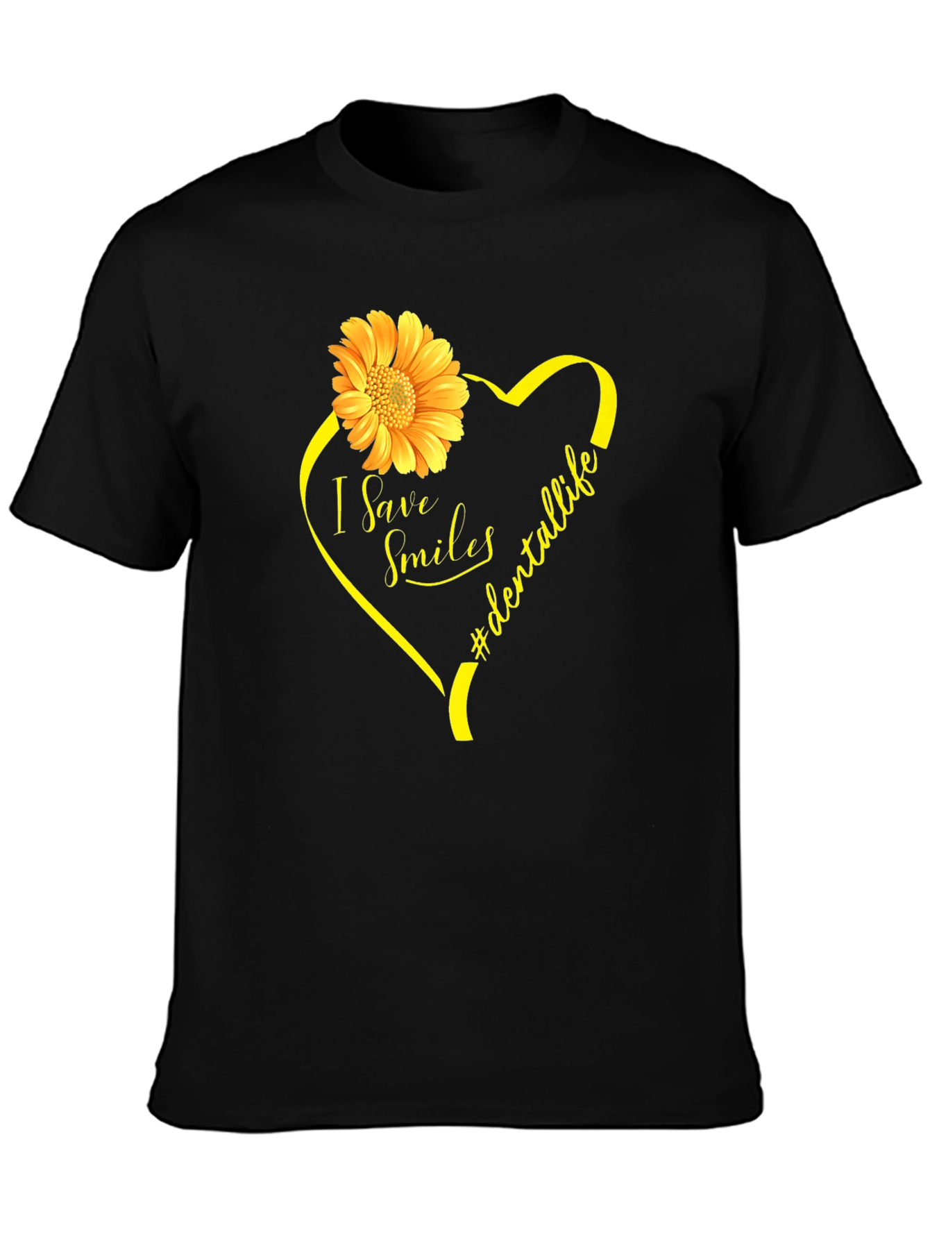 Dental Life T-Shirt - I Save Smiles Floral Heart