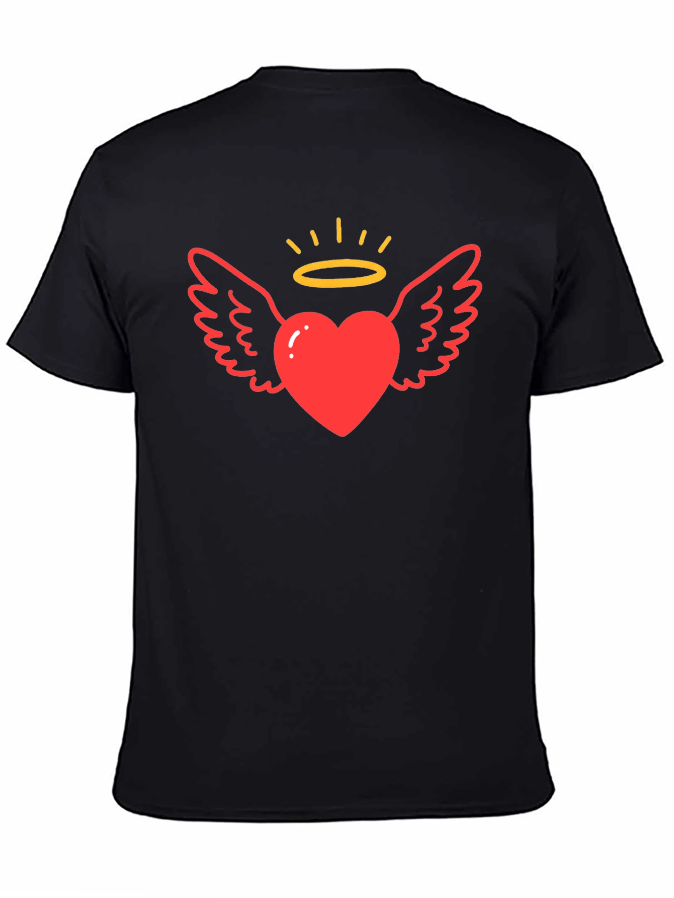 Angel Heart Graphic T-Shirt Black Tee