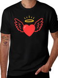 Angel Heart Graphic T-Shirt Black Tee