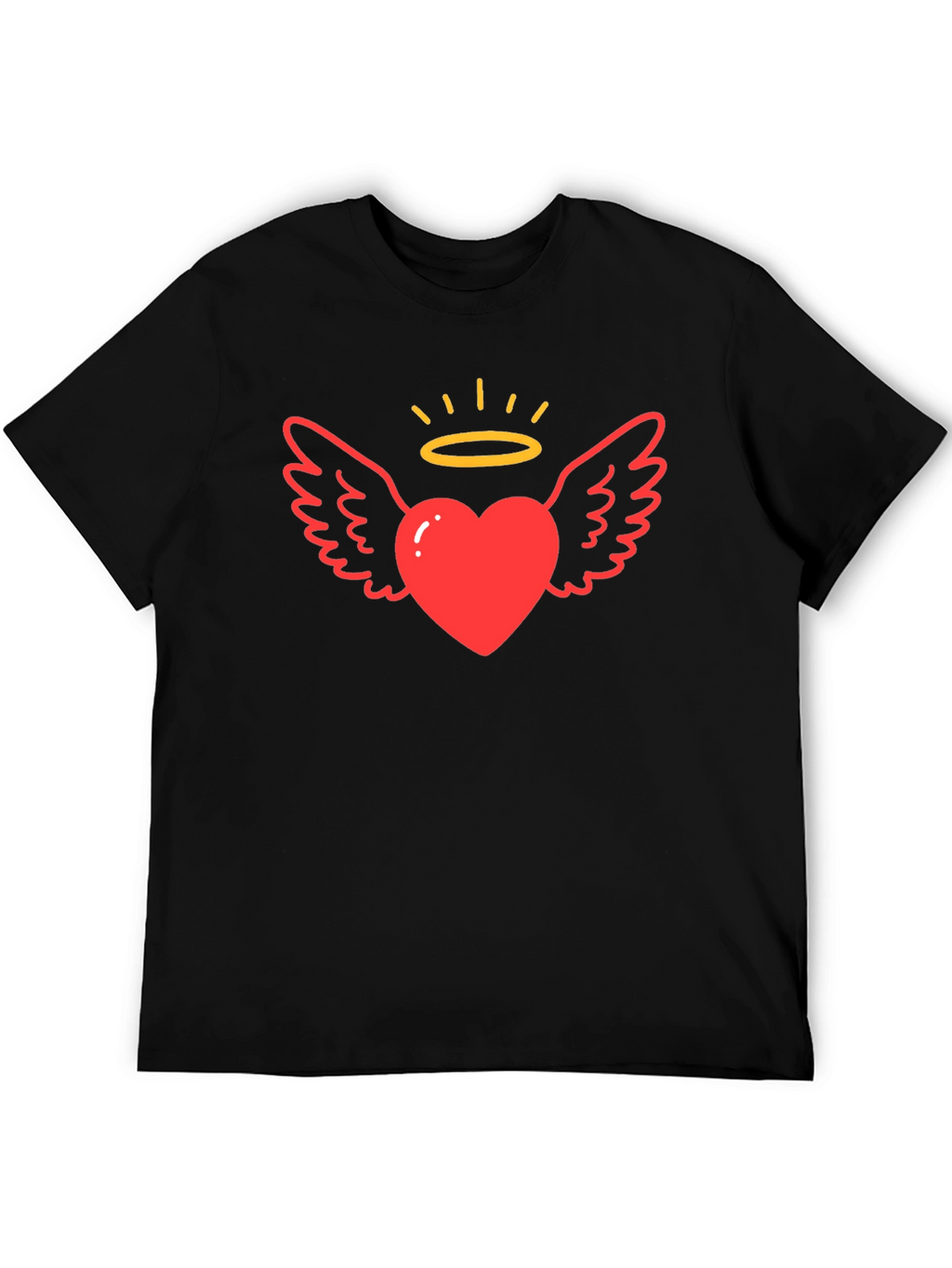 Angel Heart Graphic T-Shirt Black Tee