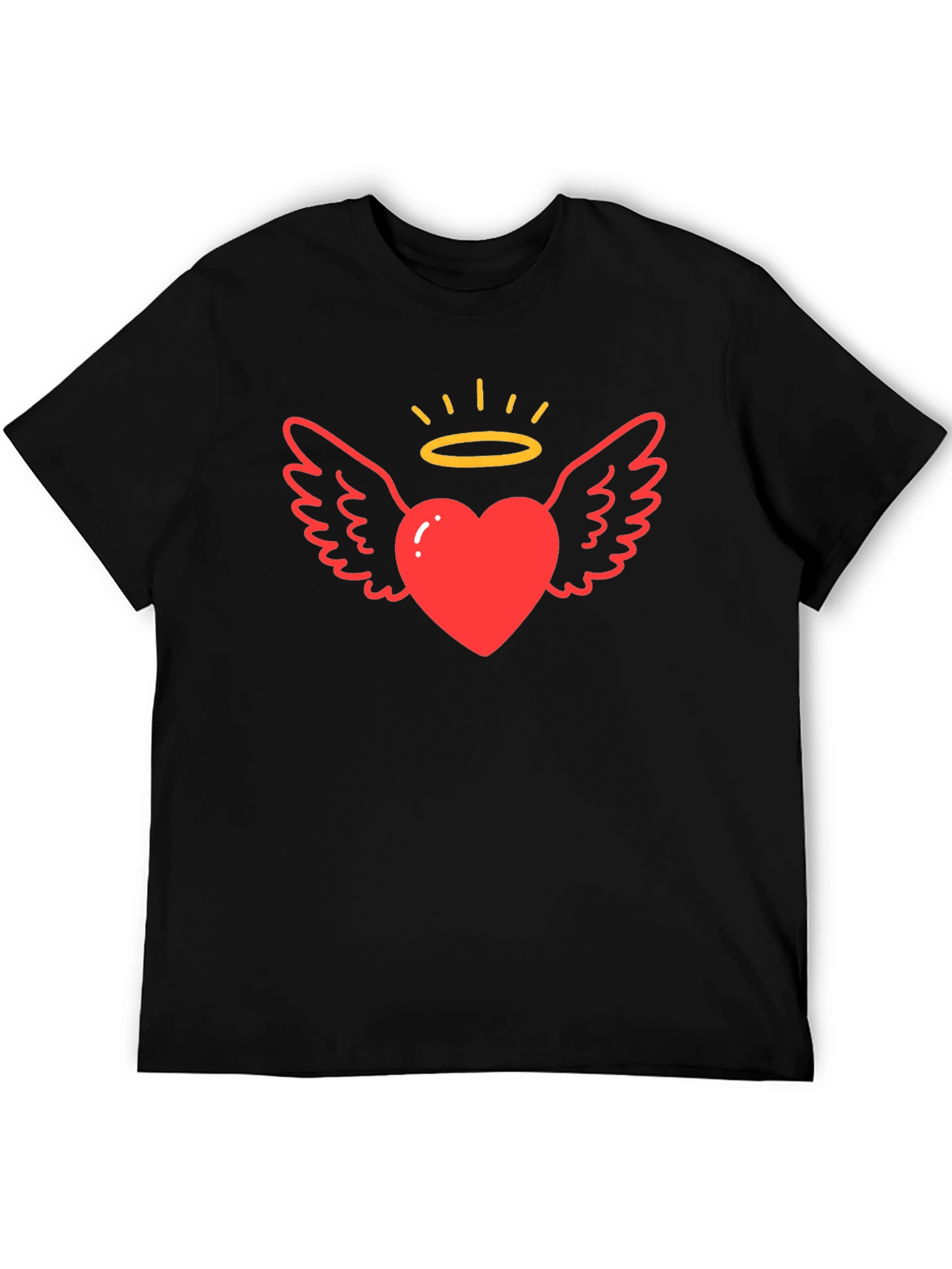 Angel Heart Graphic T-Shirt Black Tee