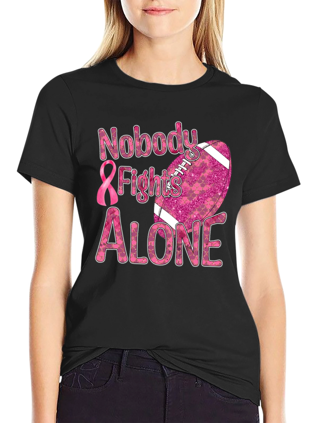 Breast Cancer Awareness Football T-Shirt
