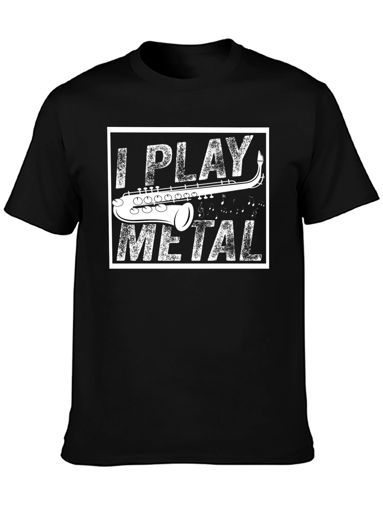 I Play Metal Saxophone Black T-Shirt