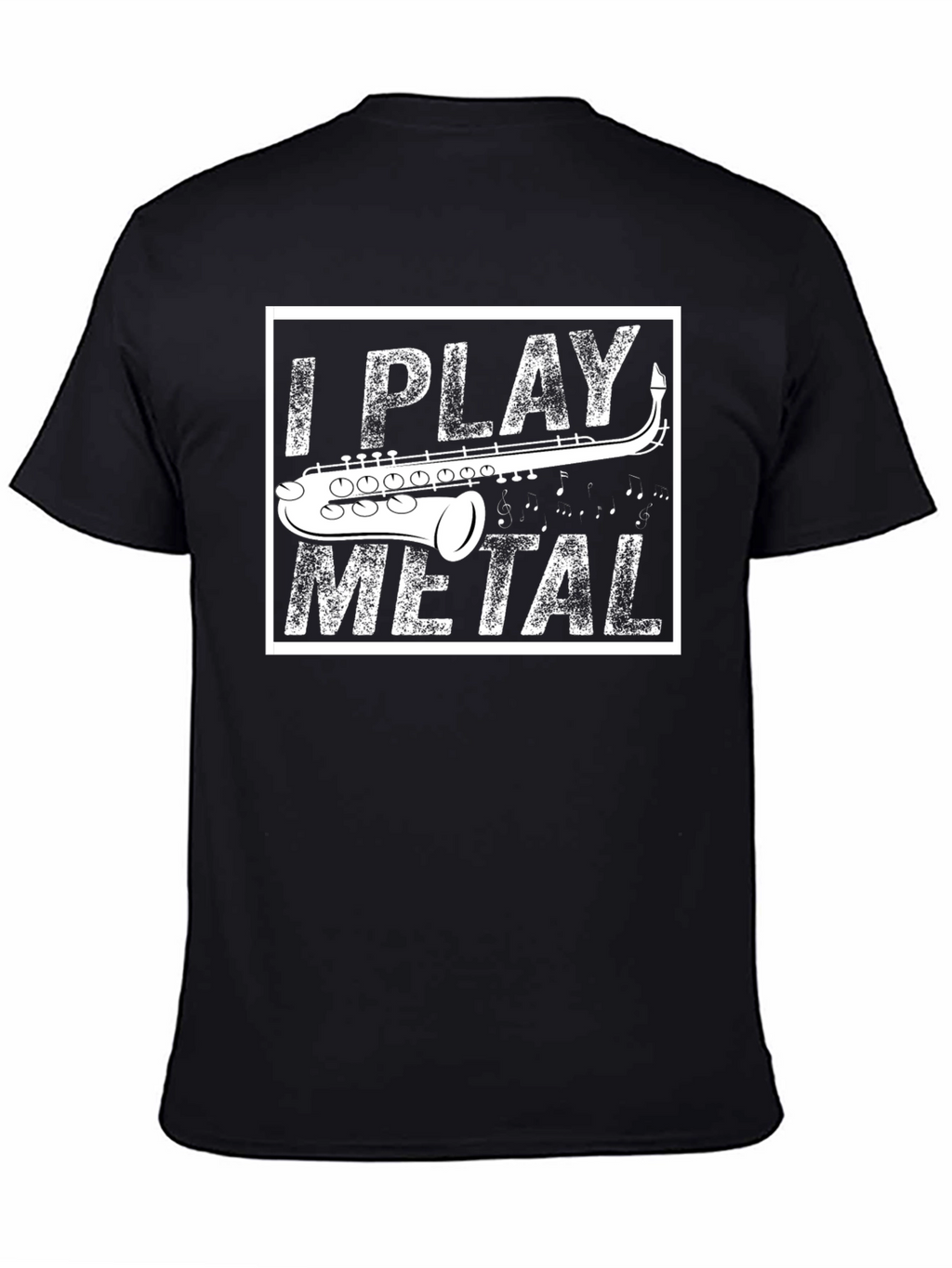 I Play Metal Saxophone Black T-Shirt