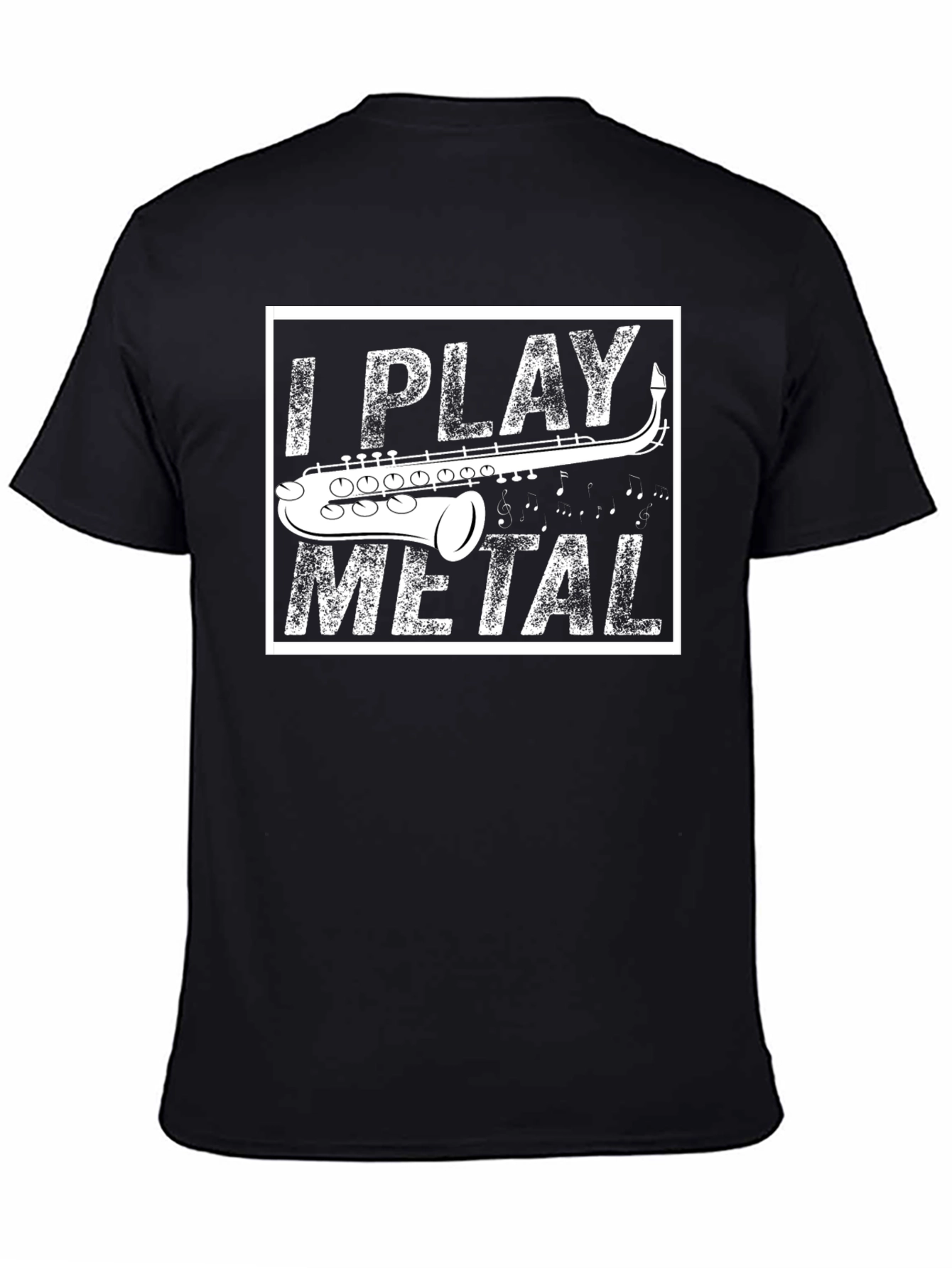 I Play Metal Saxophone Black T-Shirt