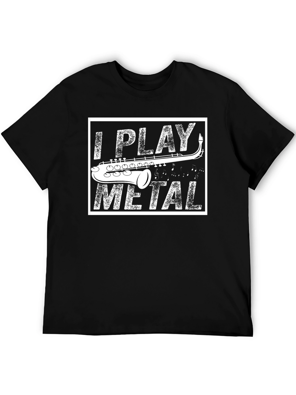 I Play Metal Saxophone Black T-Shirt