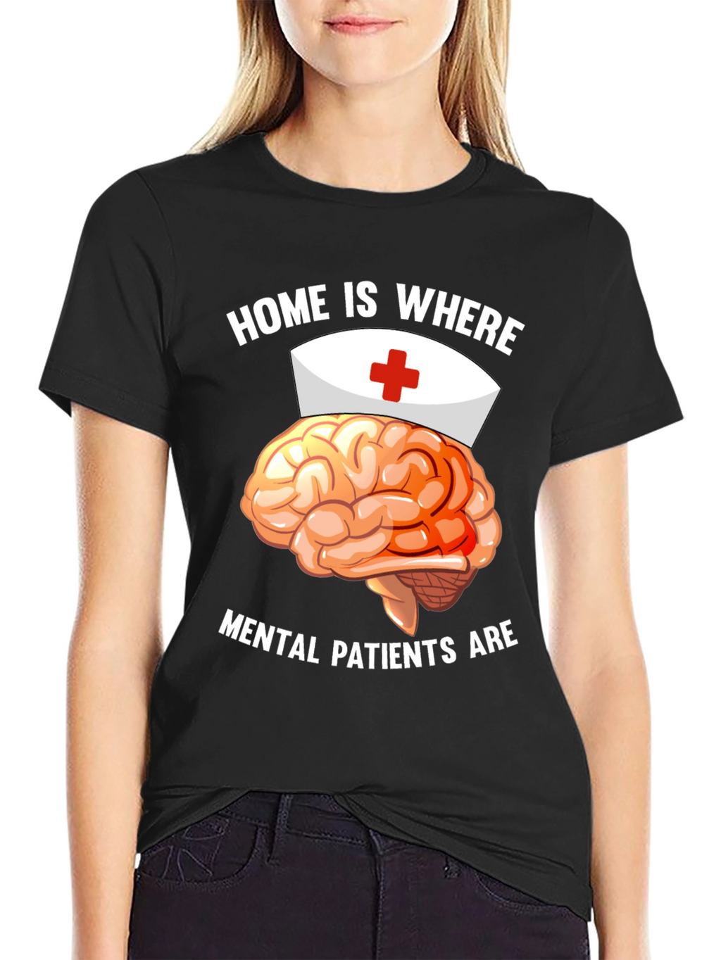 Mental Patients Brain Nurse Humor T-Shirt
