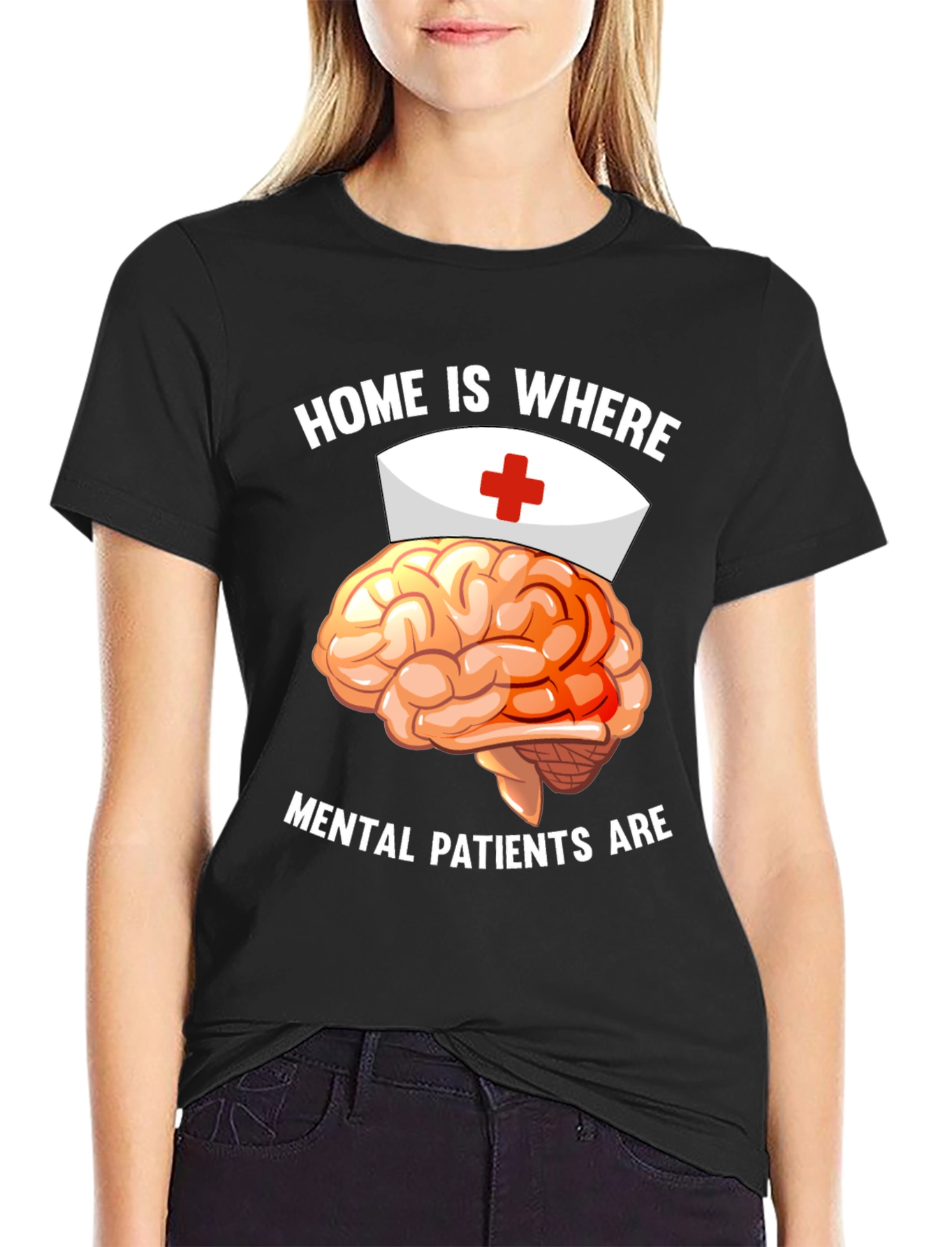 Mental Patients Brain Nurse Humor T-Shirt