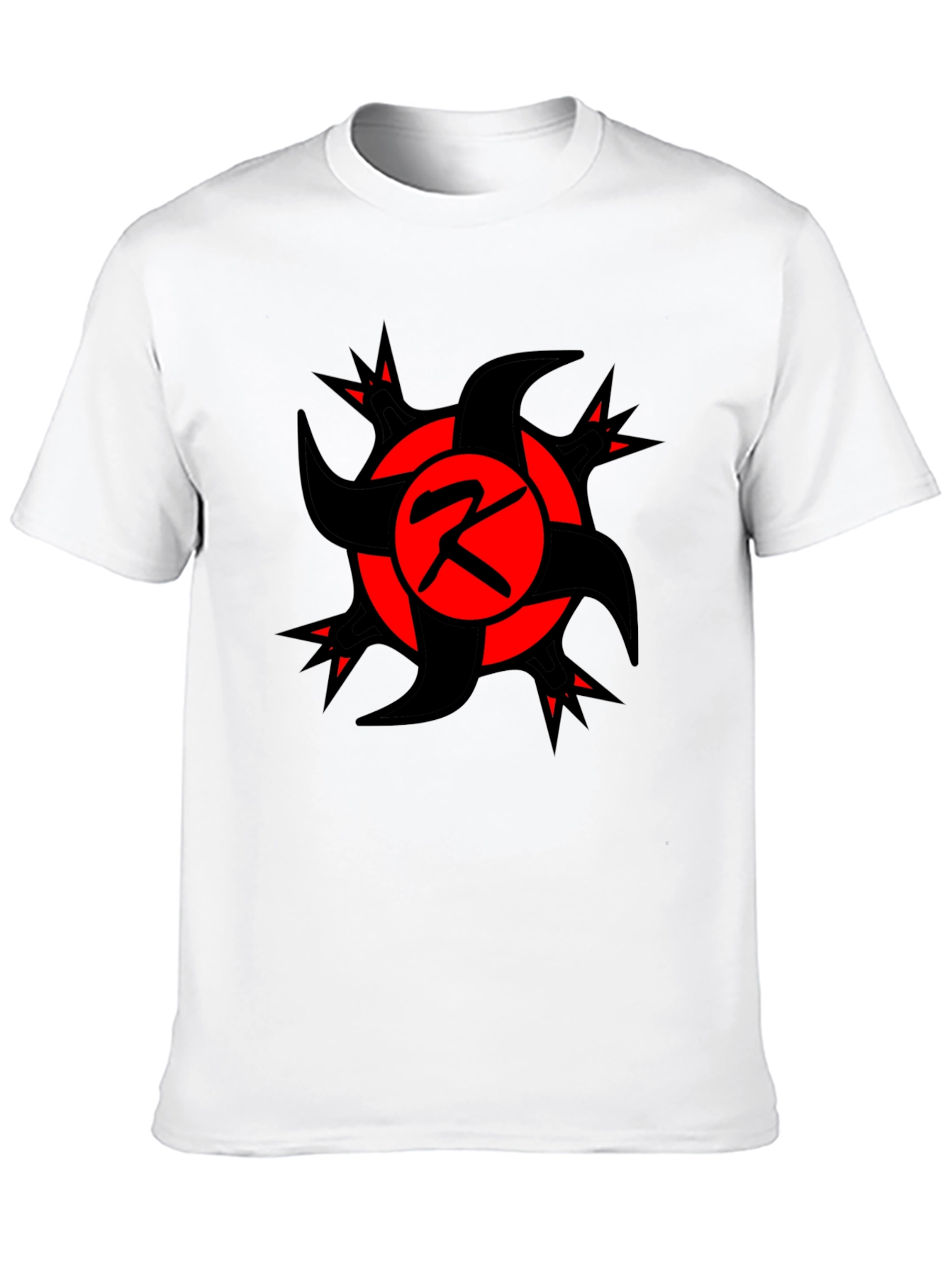 Bold Graphic Tee: Red & Black Emblem T-Shirt