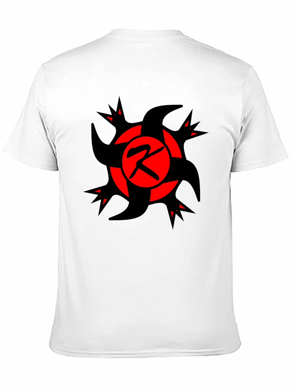 Bold Graphic Tee: Red & Black Emblem T-Shirt