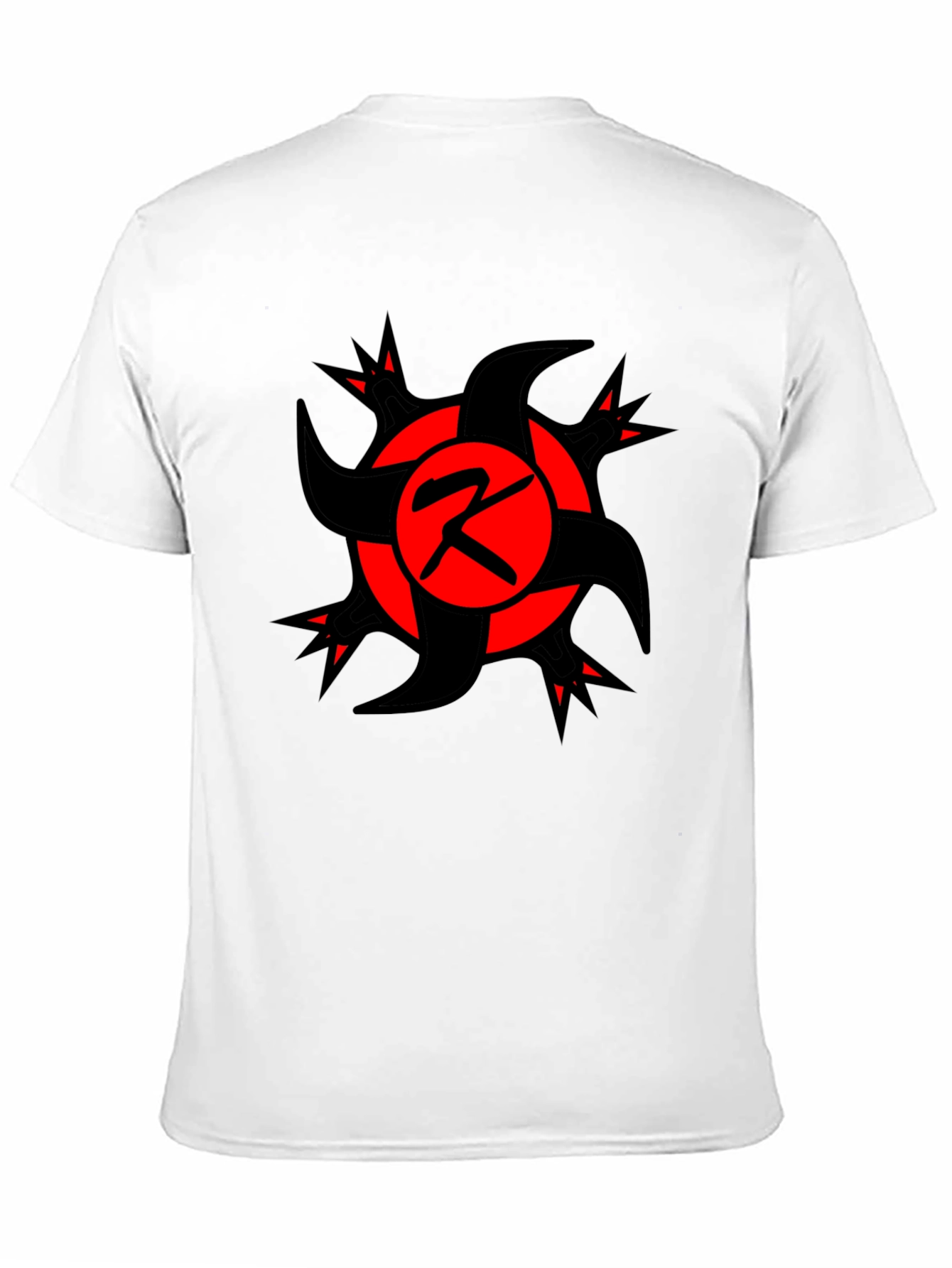 Bold Graphic Tee: Red & Black Emblem T-Shirt
