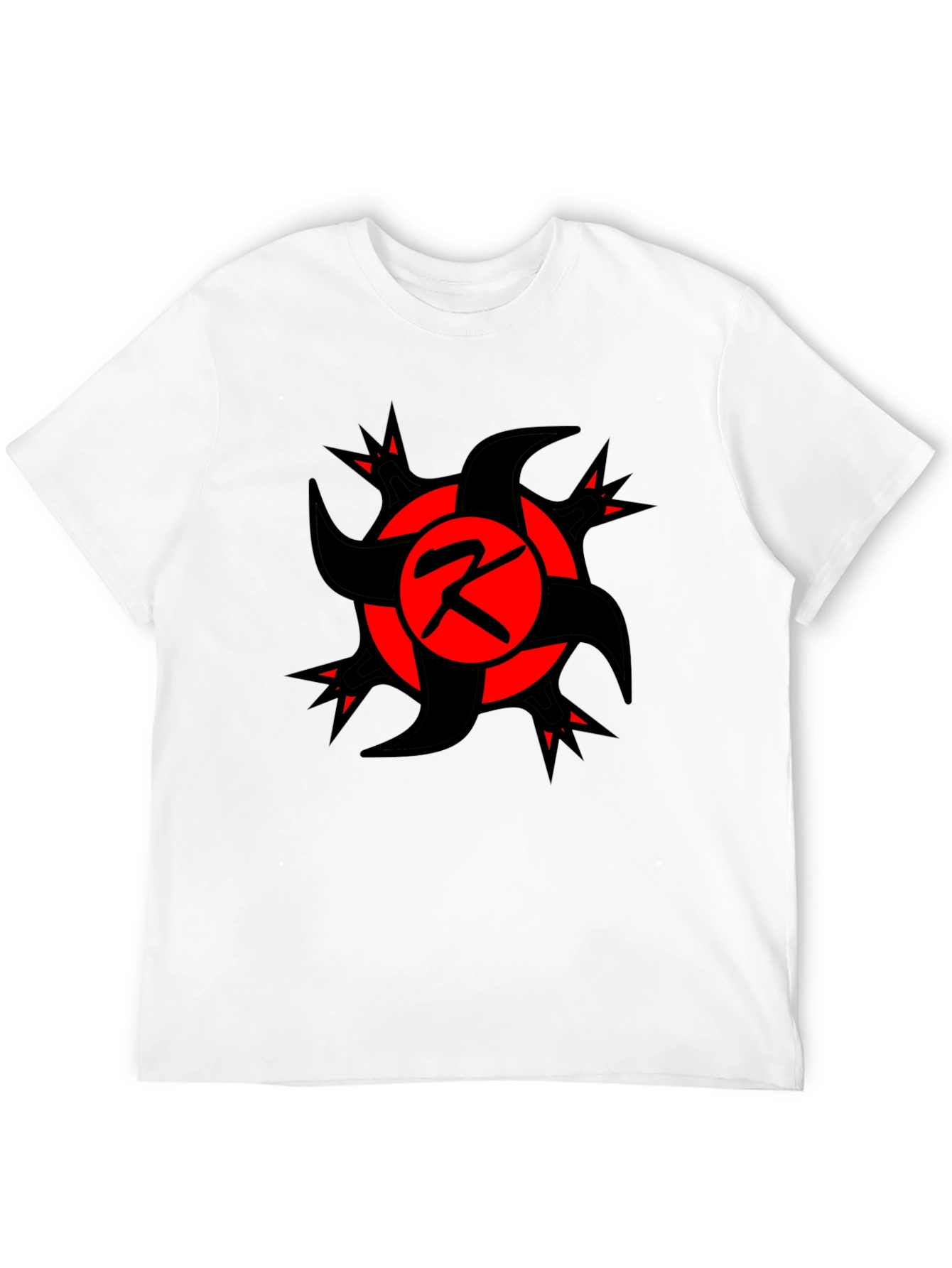 Bold Graphic Tee: Red & Black Emblem T-Shirt