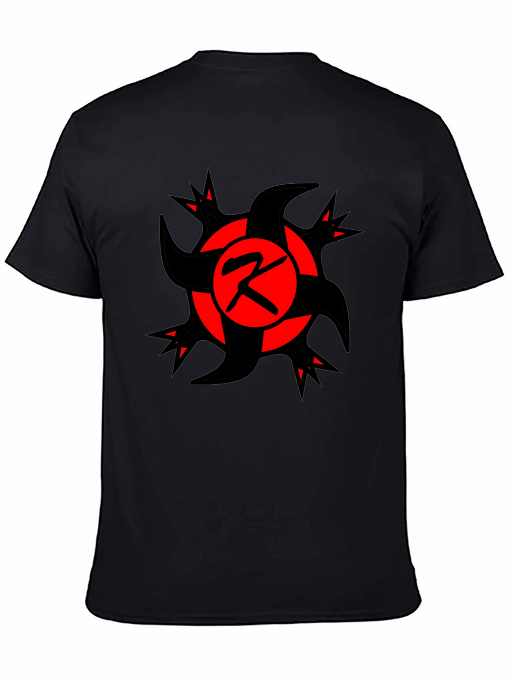 Bold Graphic Tee: Red & Black Emblem T-Shirt