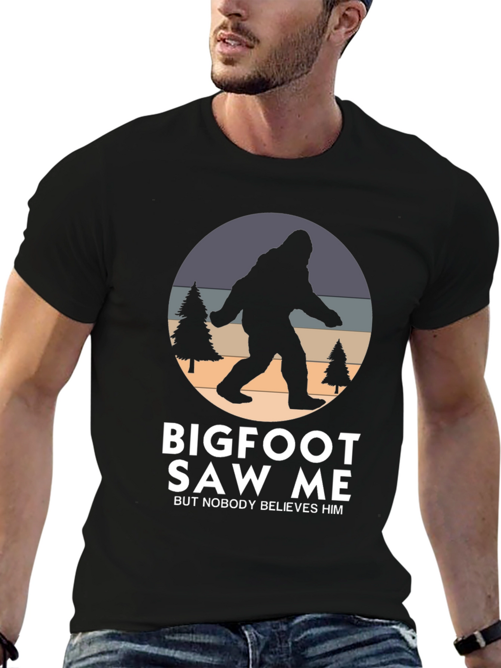 Bigfoot Saw Me T-Shirt - Novelty Graphic Tee