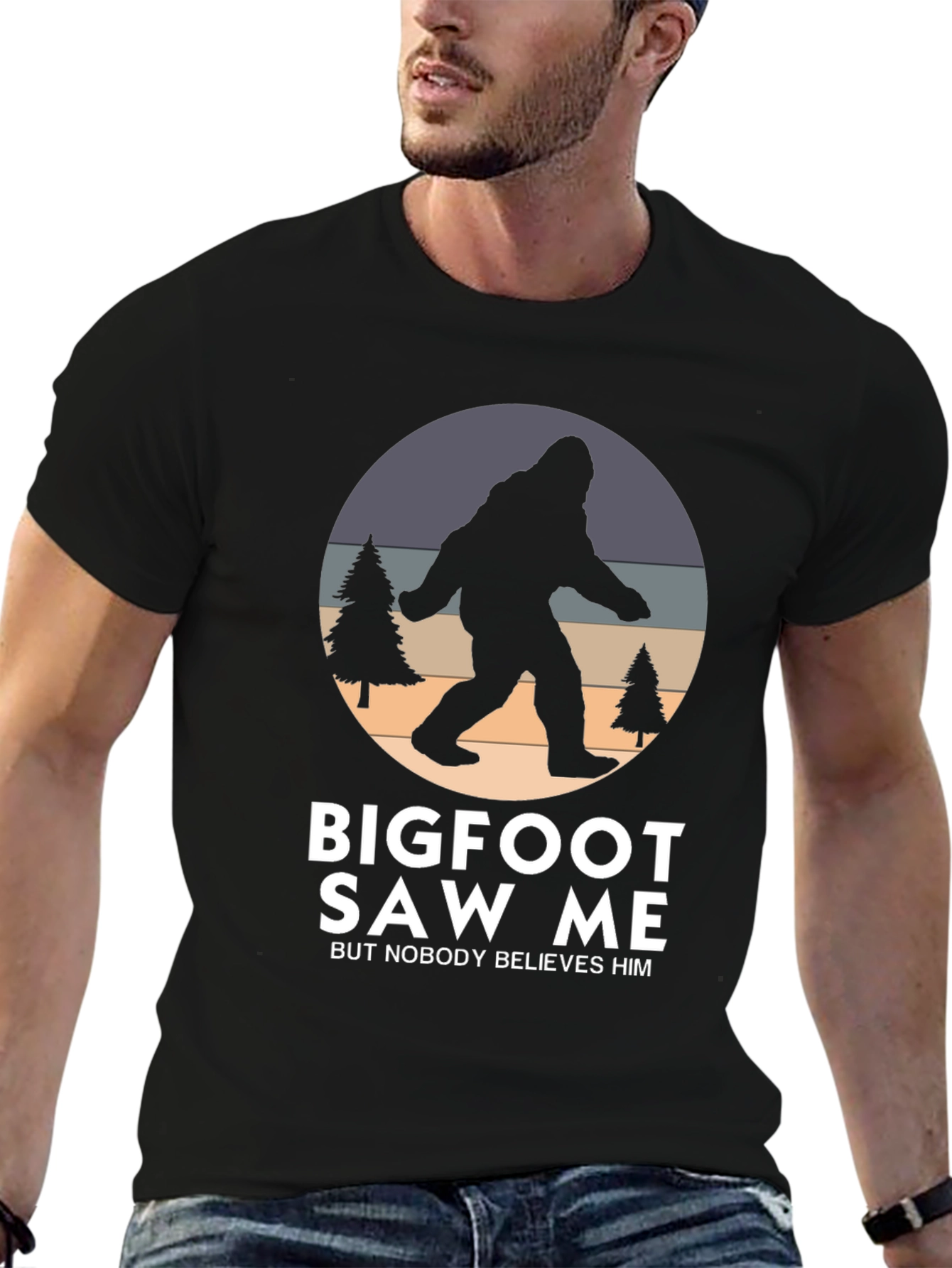 Bigfoot Saw Me T-Shirt - Novelty Graphic Tee