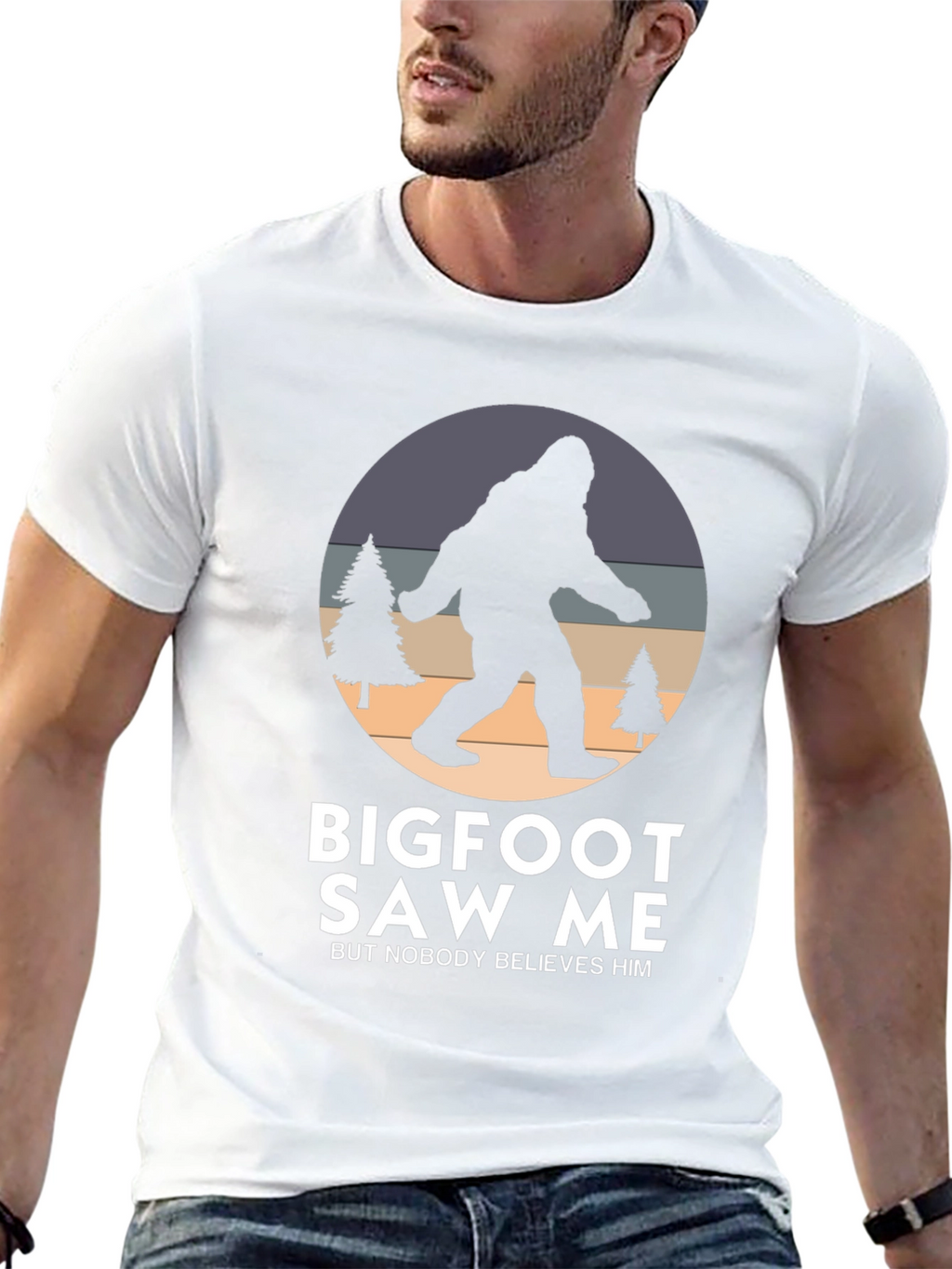 Bigfoot Saw Me T-Shirt - Novelty Graphic Tee