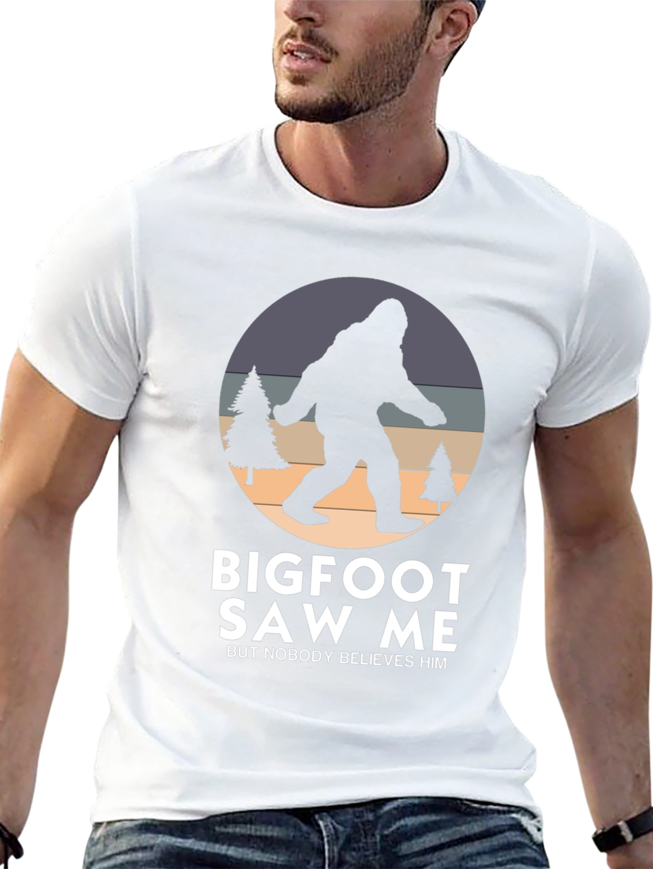 Bigfoot Saw Me T-Shirt - Novelty Graphic Tee