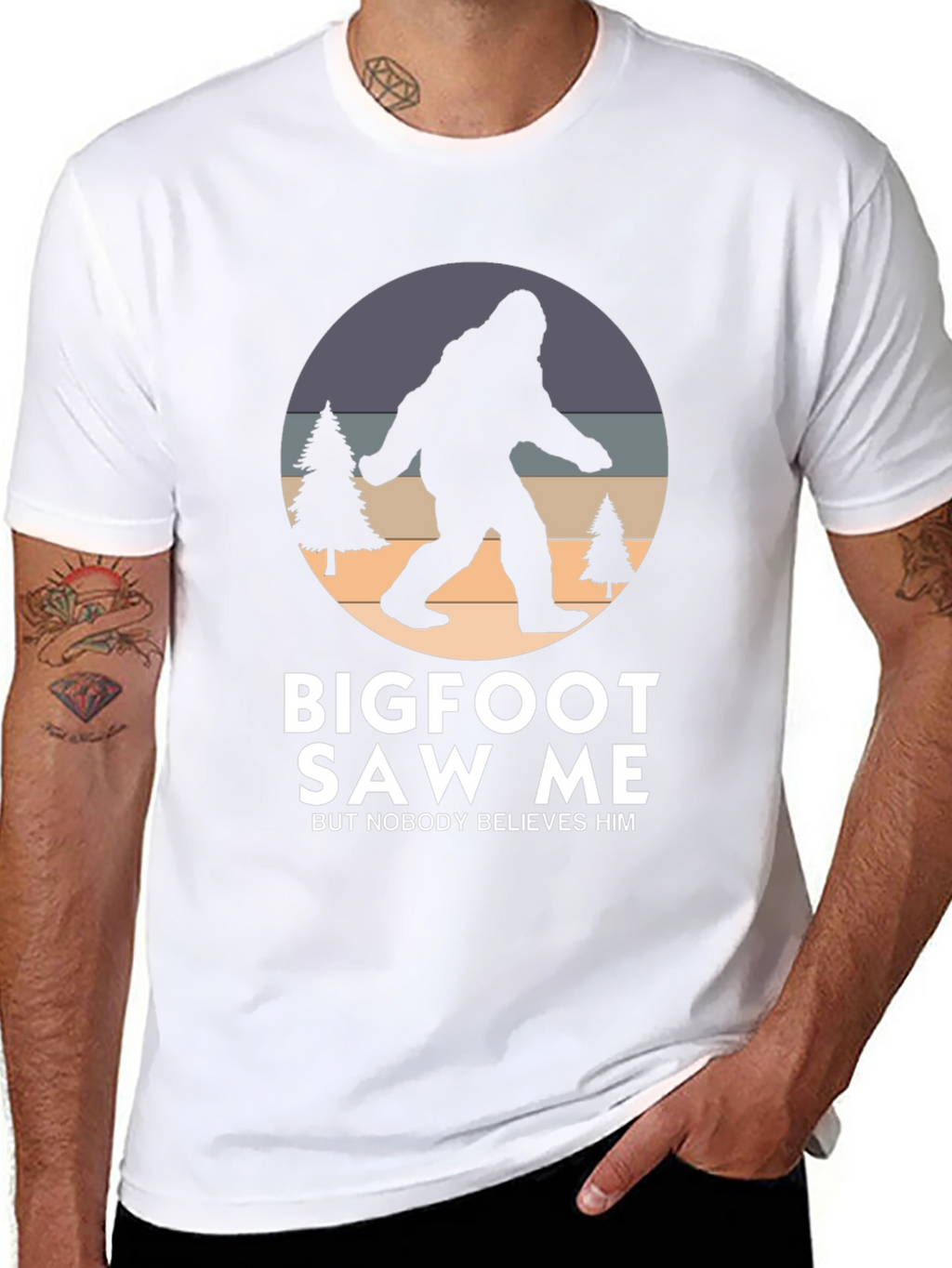 Bigfoot Saw Me T-Shirt - Novelty Graphic Tee
