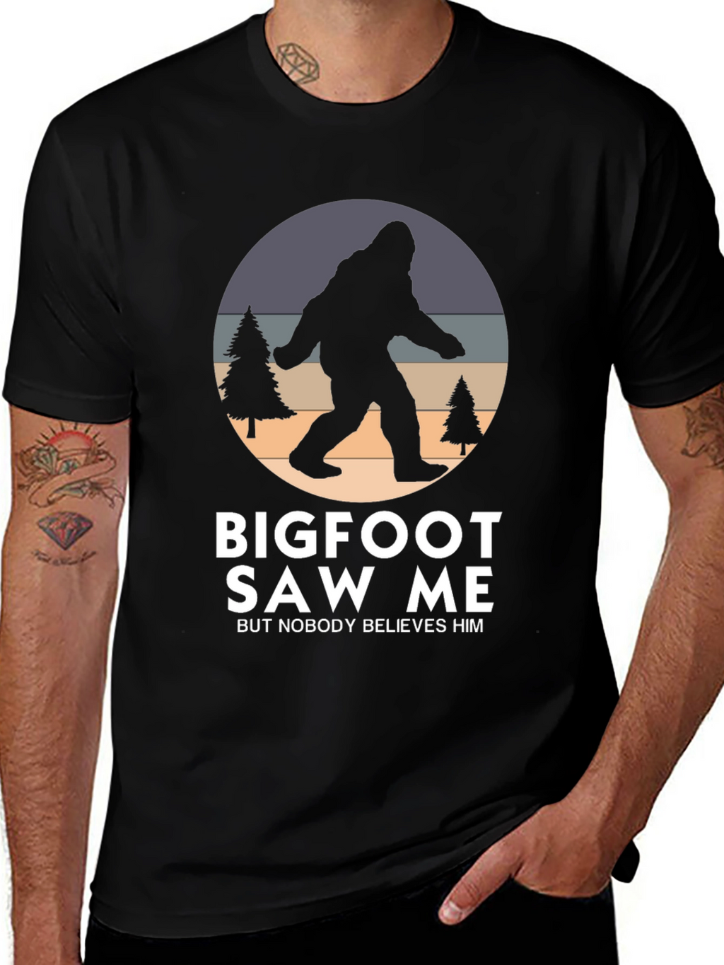 Bigfoot Saw Me T-Shirt - Novelty Graphic Tee