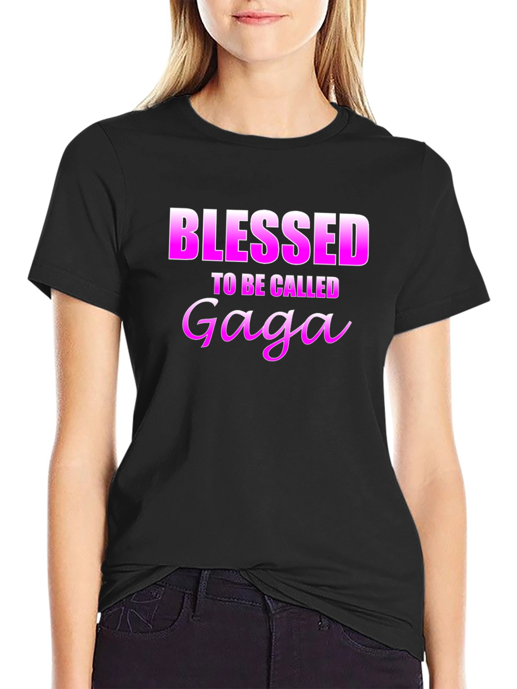 Blessed To Be Called Gaga Black T-Shirt