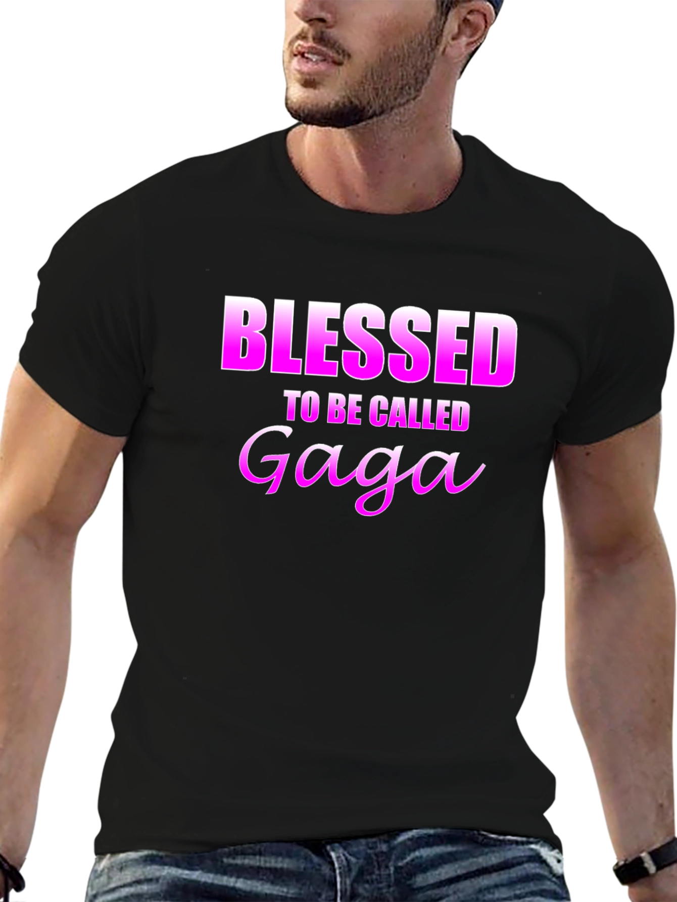 Blessed To Be Called Gaga Black T-Shirt