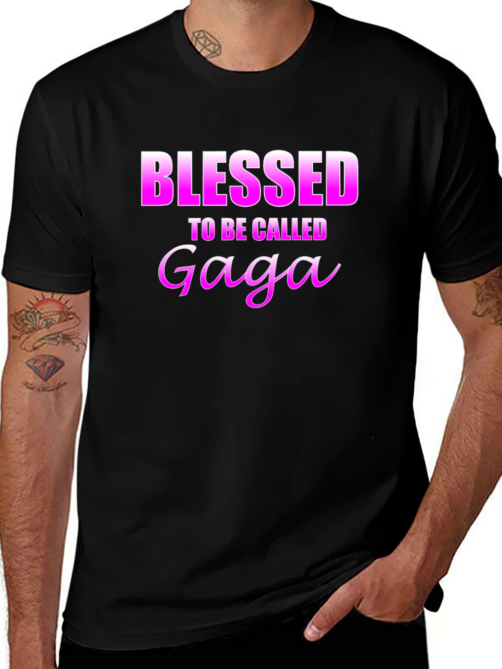 Blessed To Be Called Gaga Black T-Shirt