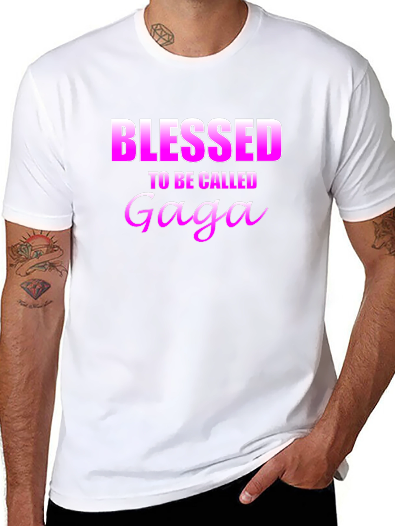 Blessed To Be Called Gaga Black T-Shirt