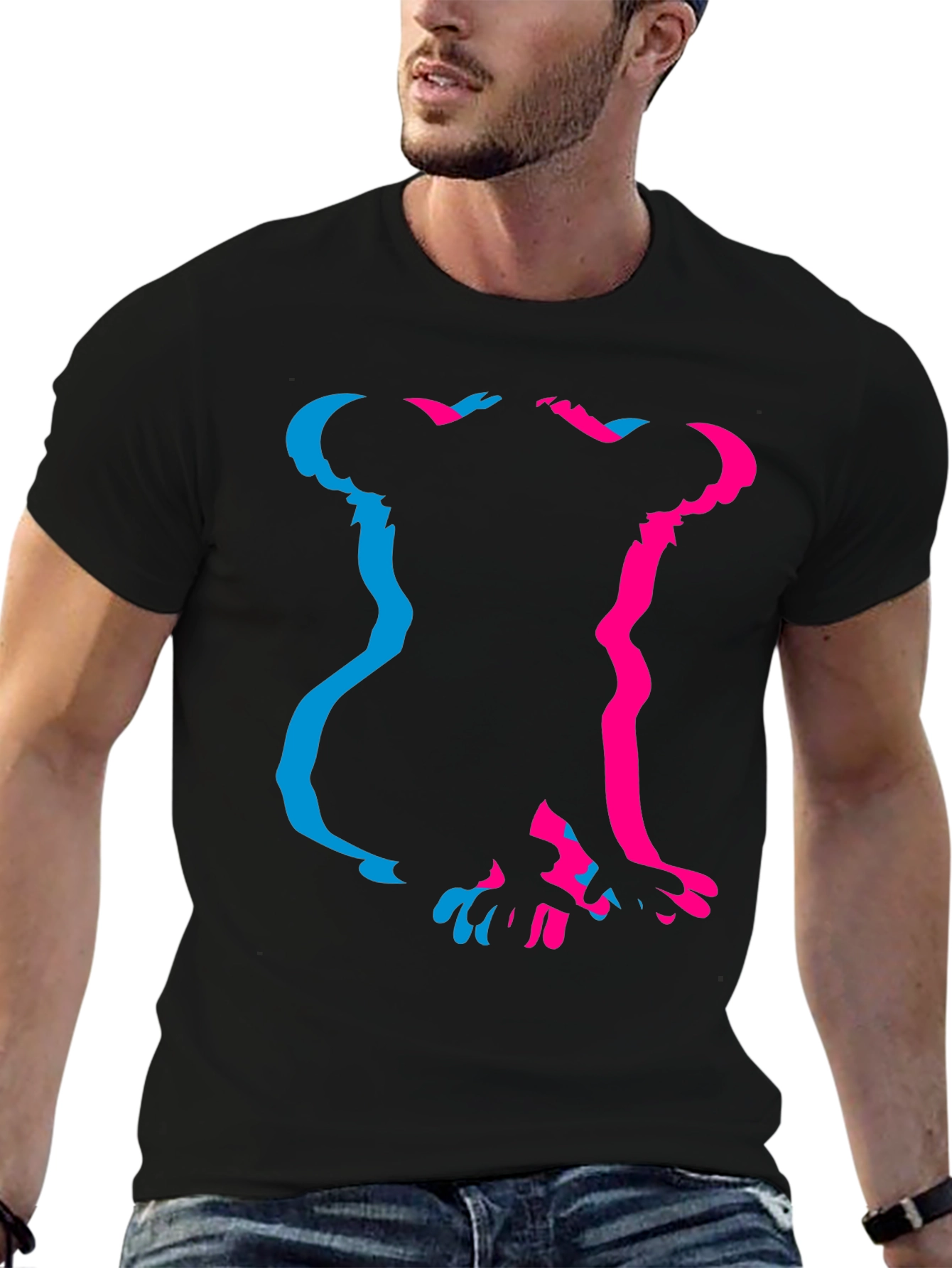 Koala Silhouette Graphic Tee - Black
