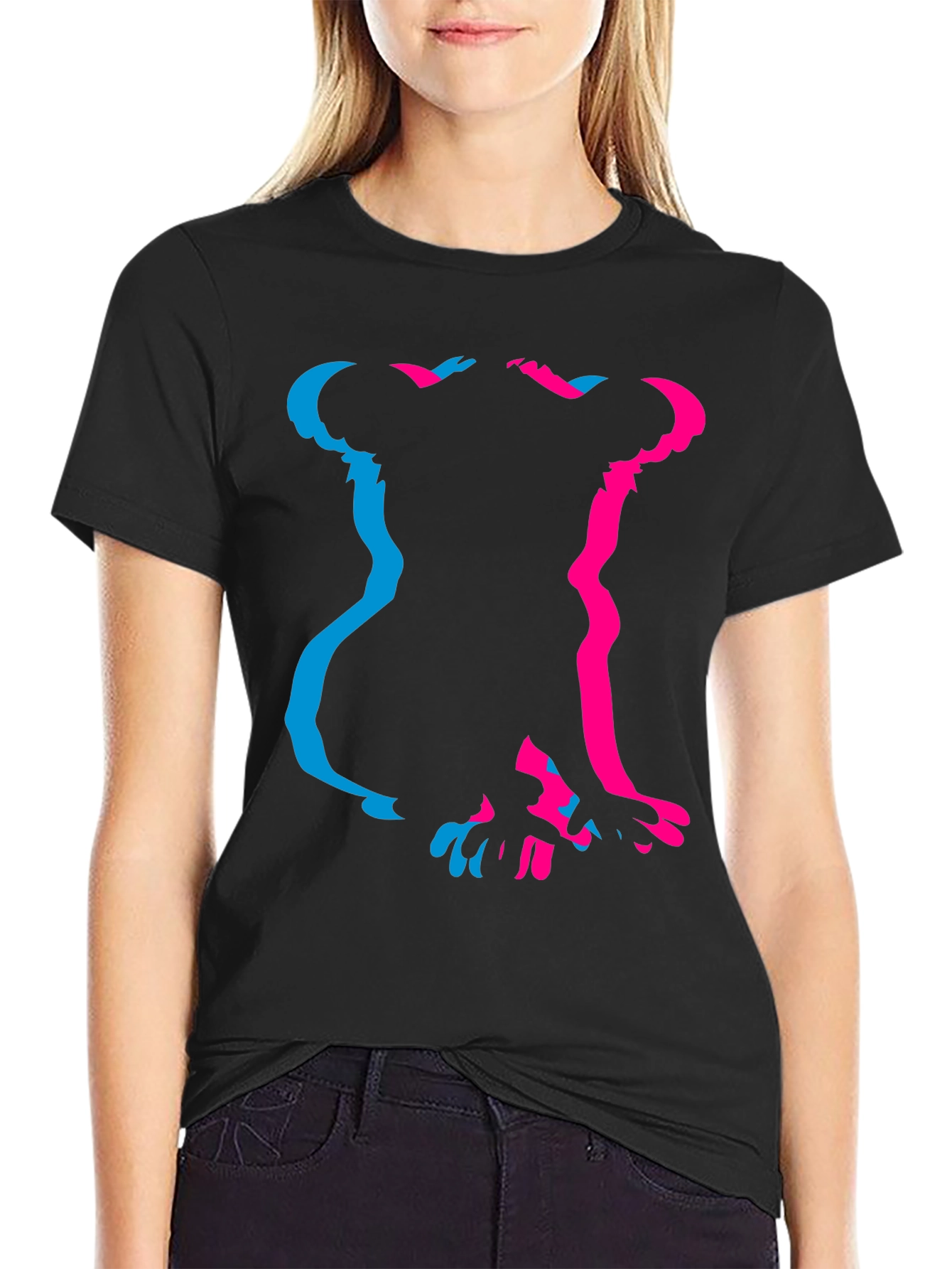 Koala Silhouette Graphic Tee - Black