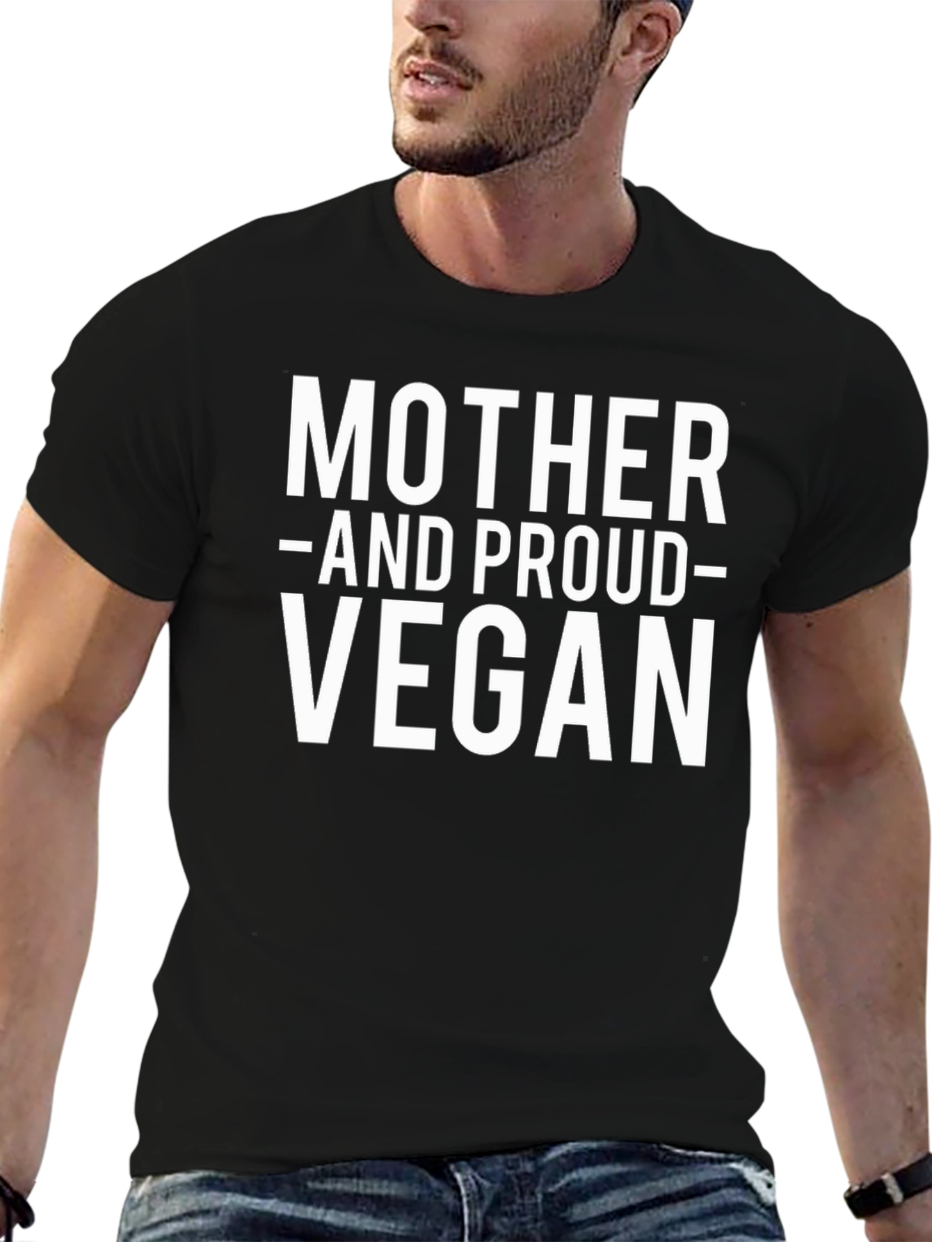Mother and Proud Vegan Black T-Shirt