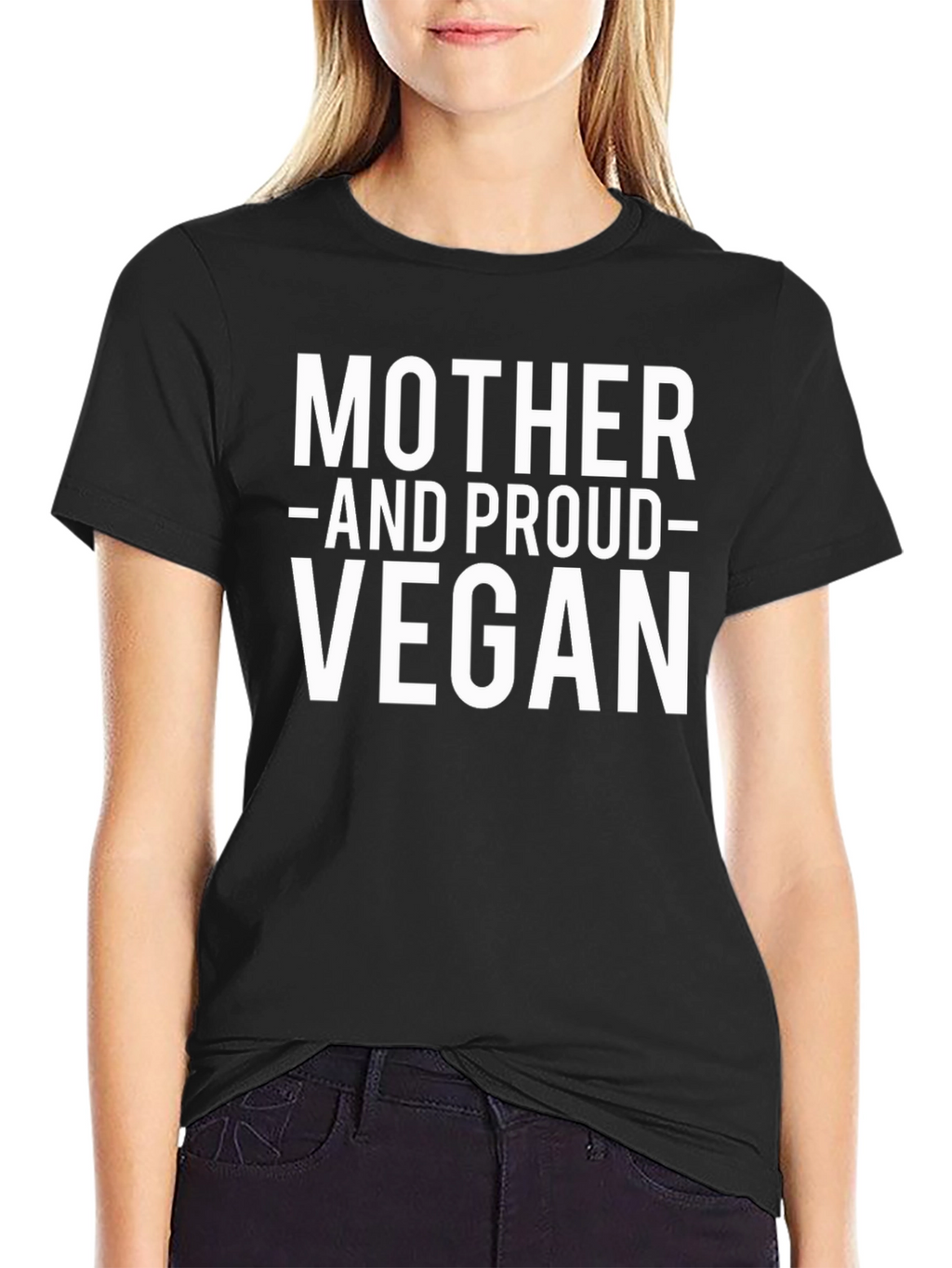 Mother and Proud Vegan Black T-Shirt