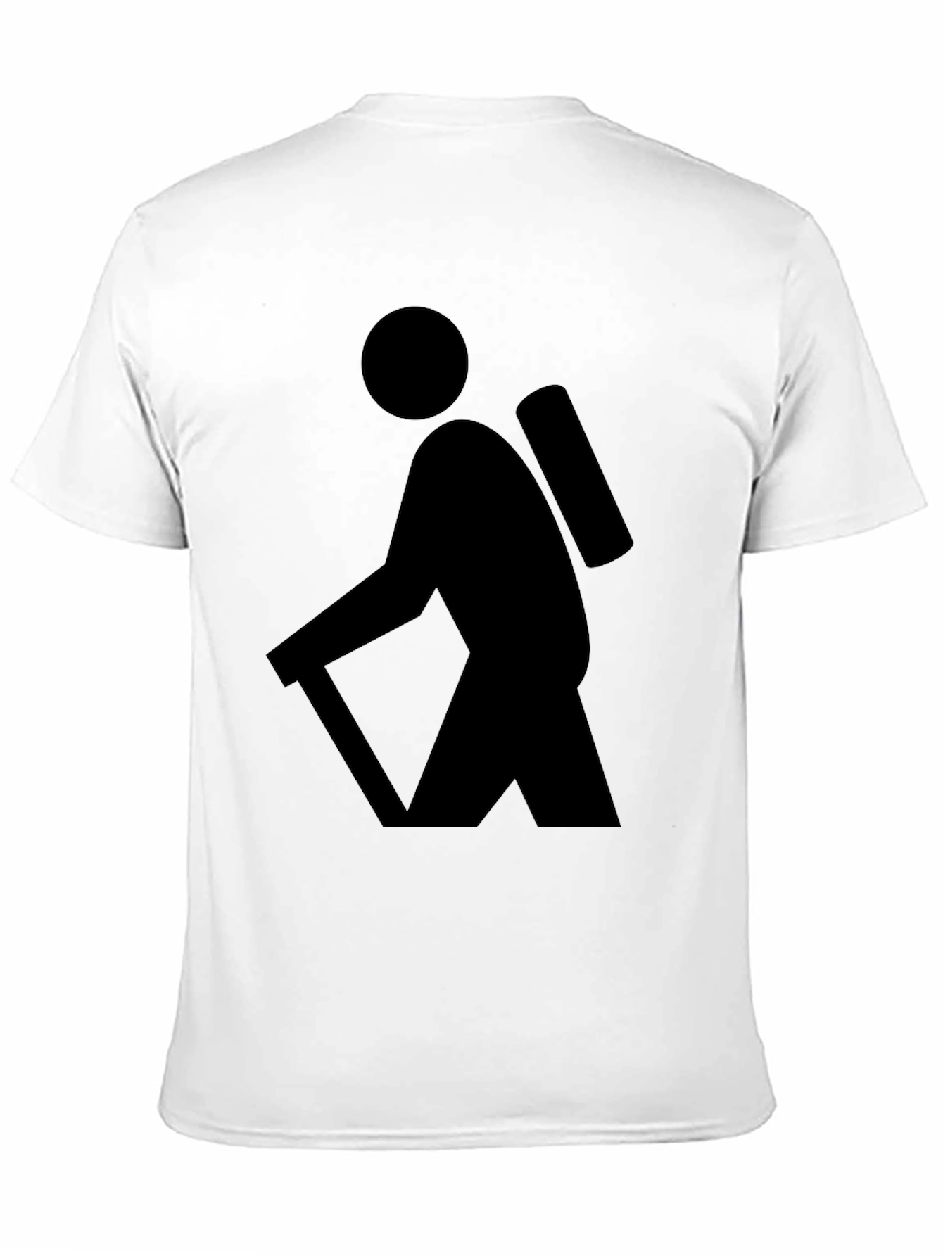 Hiking Graphic Tee - Black Cotton T-Shirt