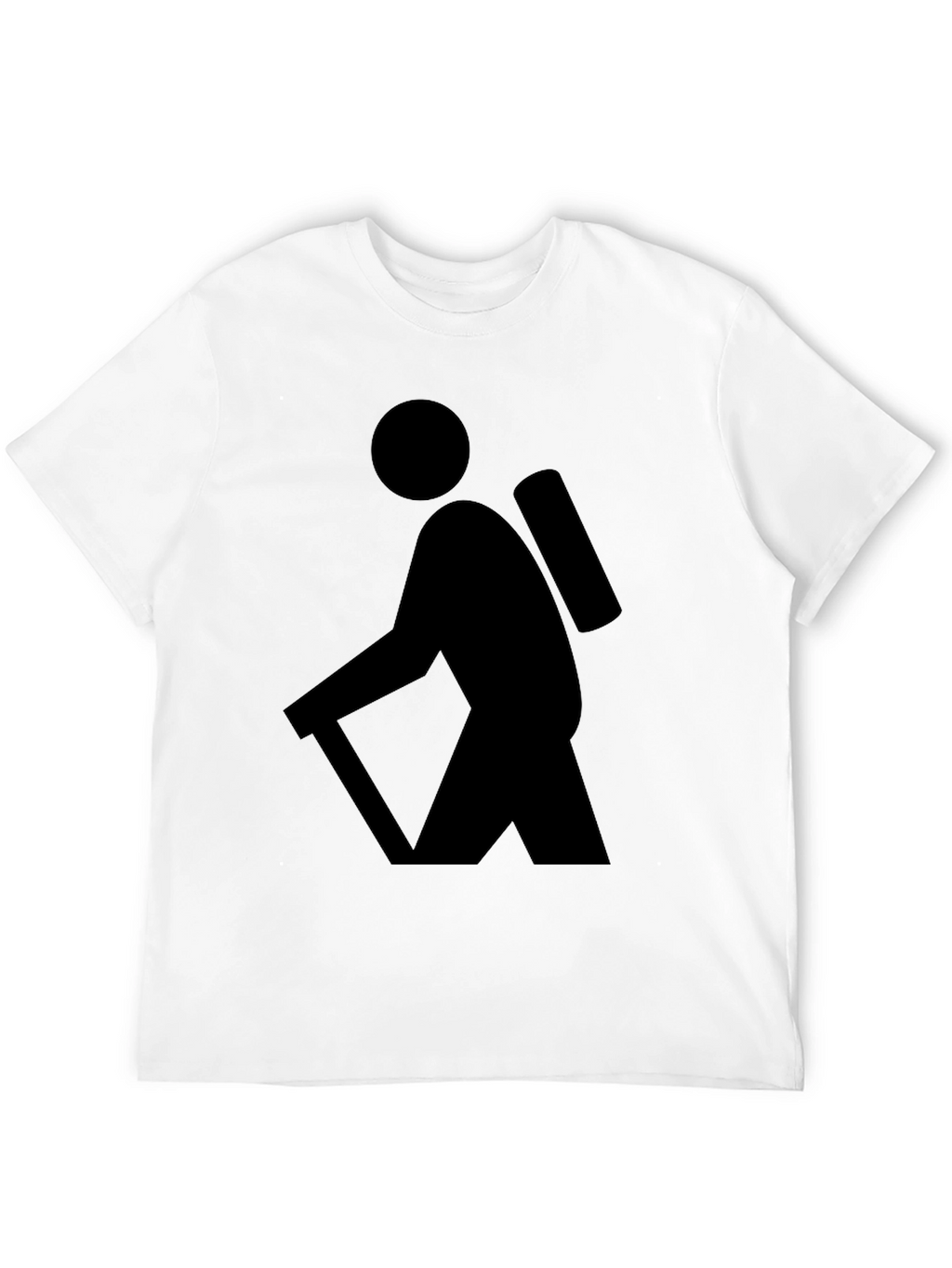 Hiking Graphic Tee - Black Cotton T-Shirt