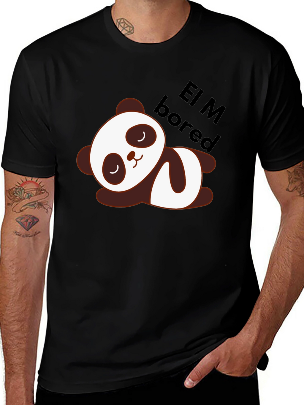 Cute Panda Lazy Sleep T-Shirt - Soft Cotton Blend