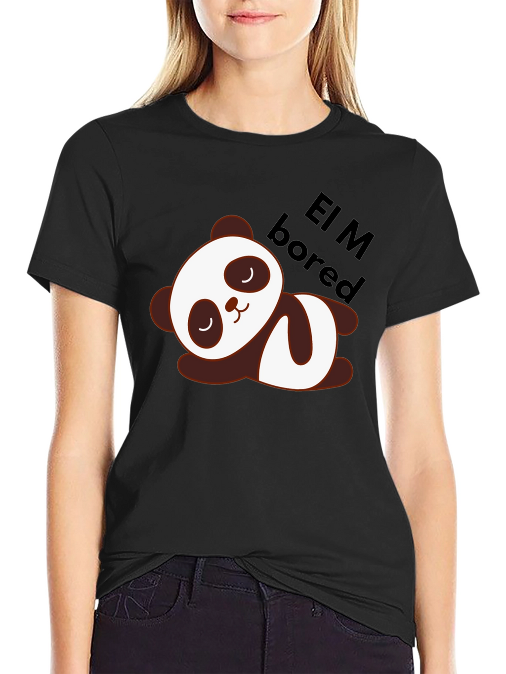 Cute Panda Lazy Sleep T-Shirt - Soft Cotton Blend