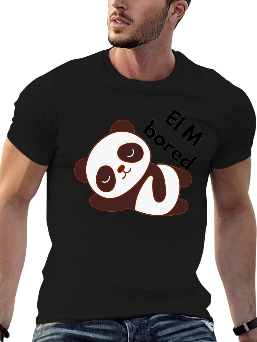 Cute Panda Lazy Sleep T-Shirt - Soft Cotton Blend