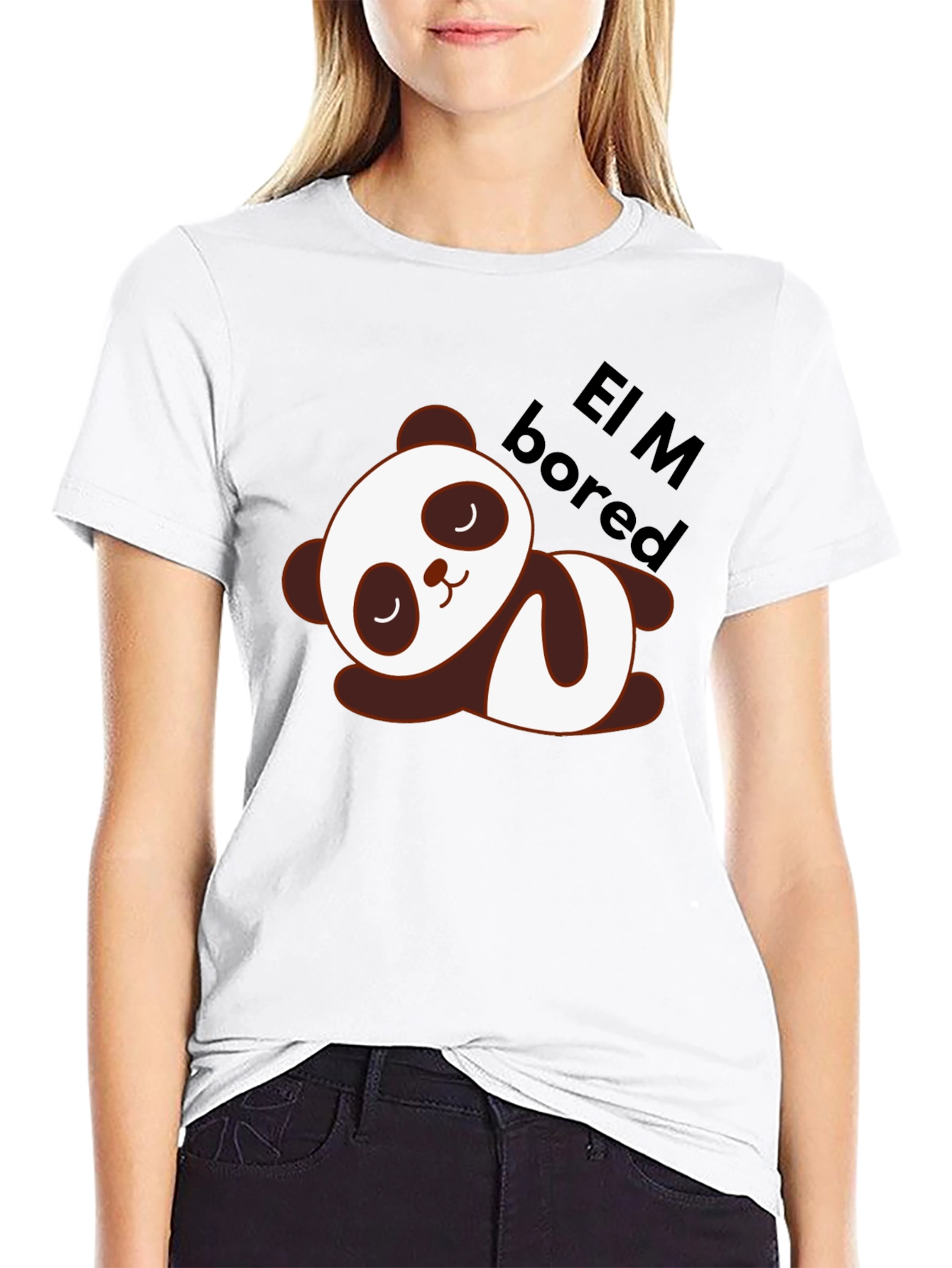 Cute Panda Lazy Sleep T-Shirt - Soft Cotton Blend