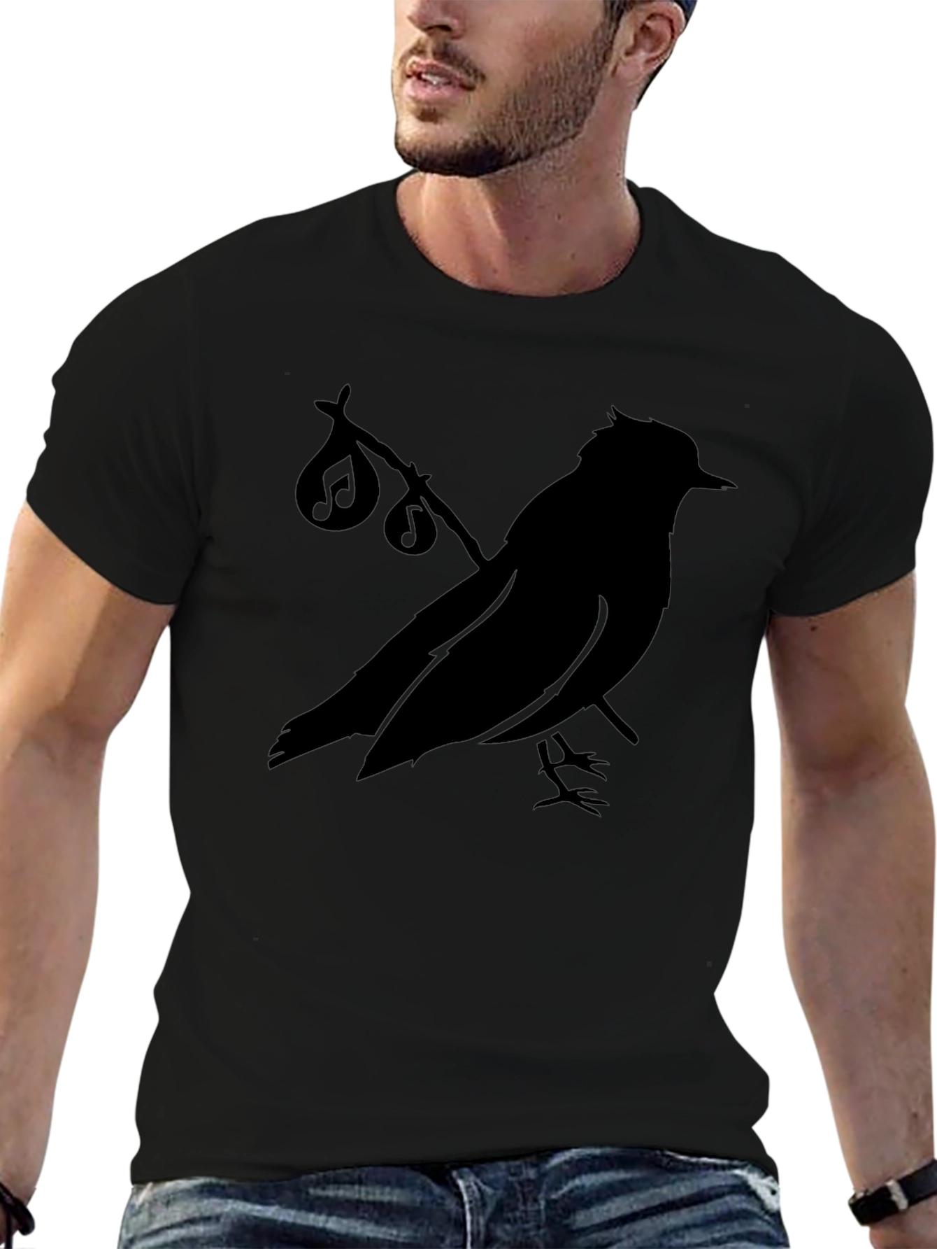 Black Bird Music Notes T-Shirt