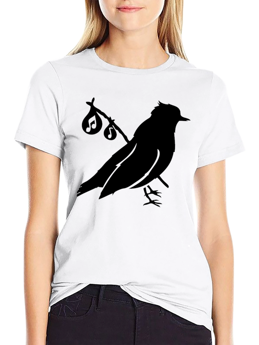 Black Bird Music Notes T-Shirt