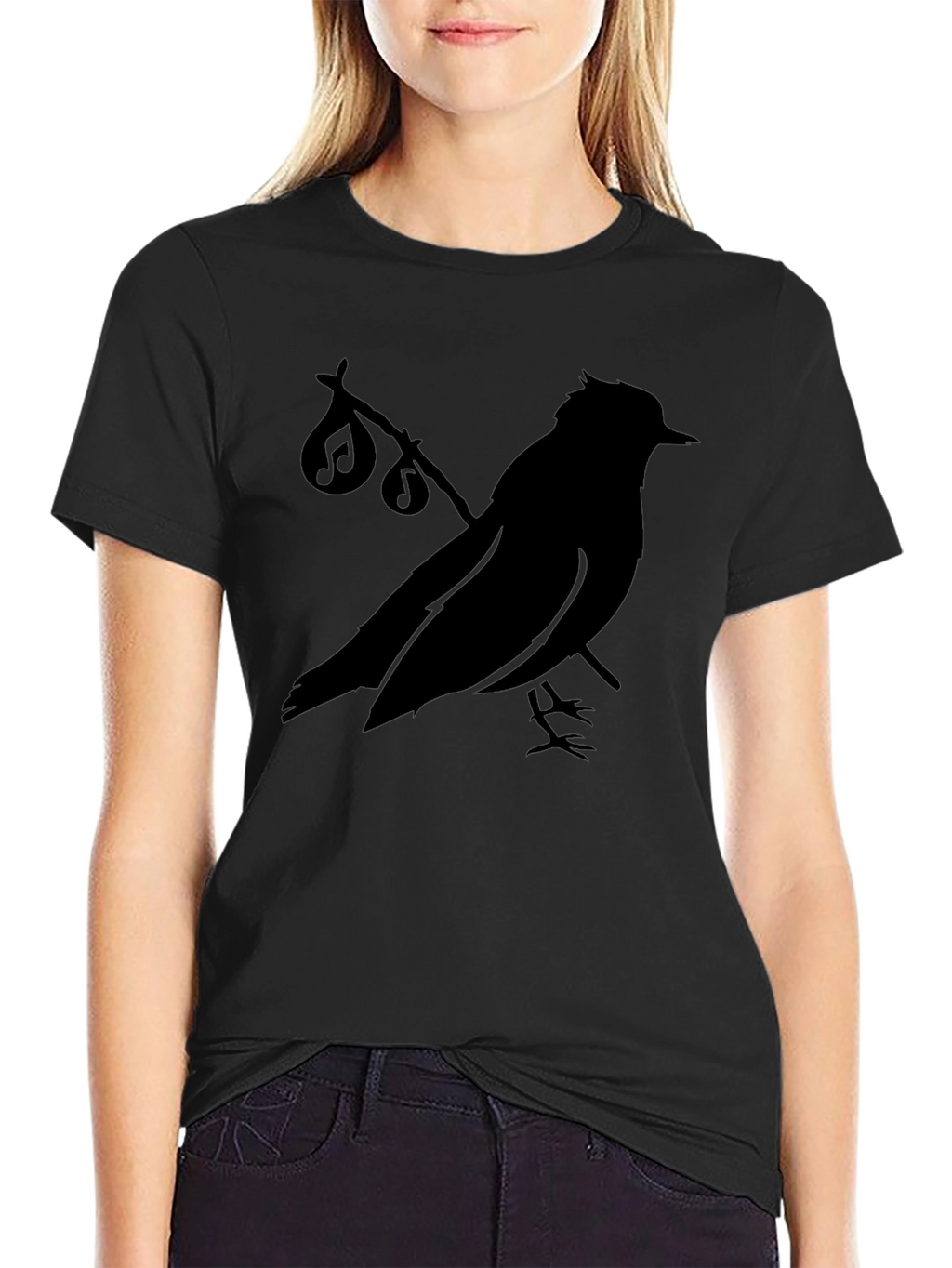 Black Bird Music Notes T-Shirt