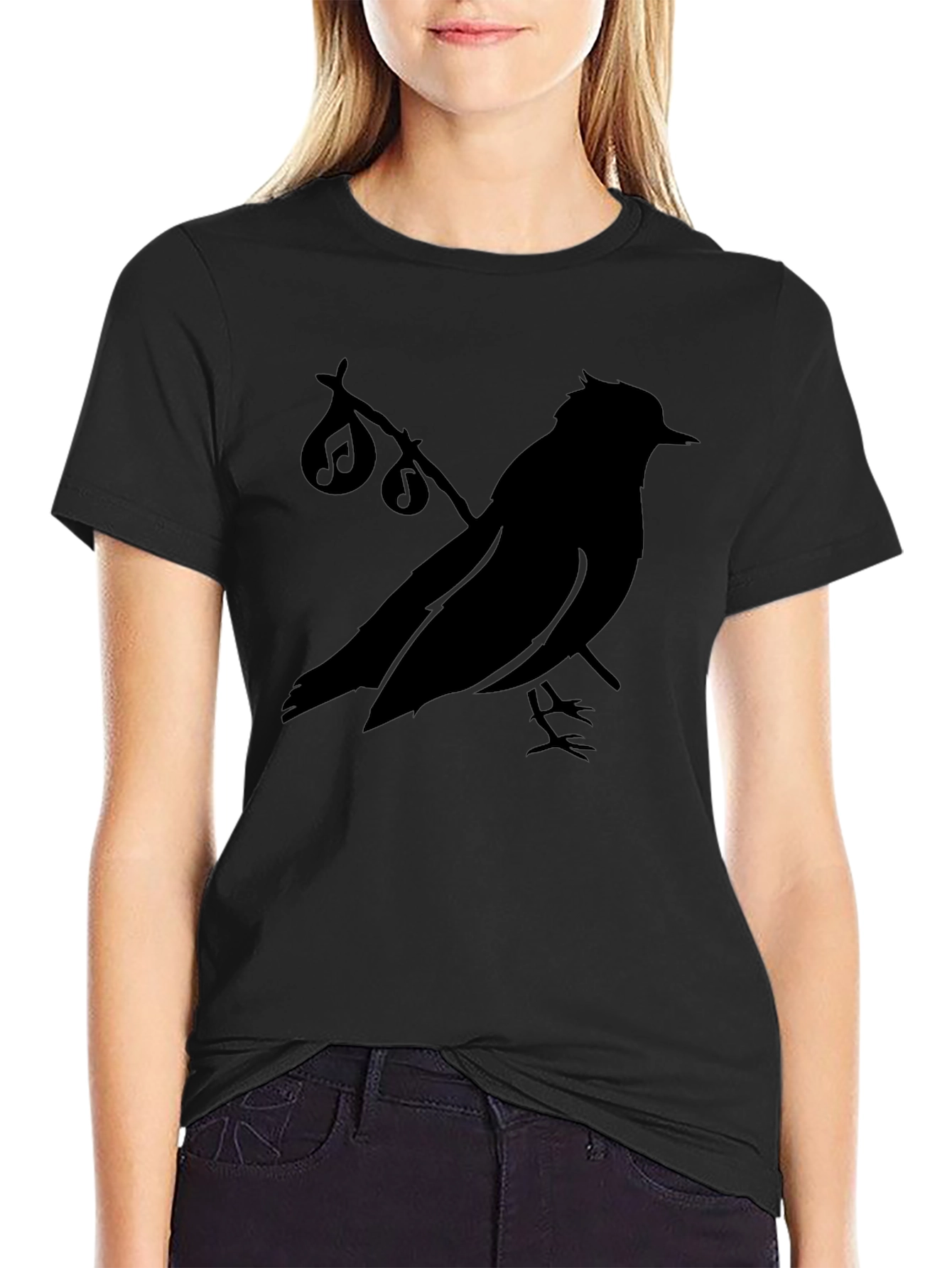 Black Bird Music Notes T-Shirt