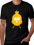 Funny Chick Graphic Tee - Black Cotton T-Shirt