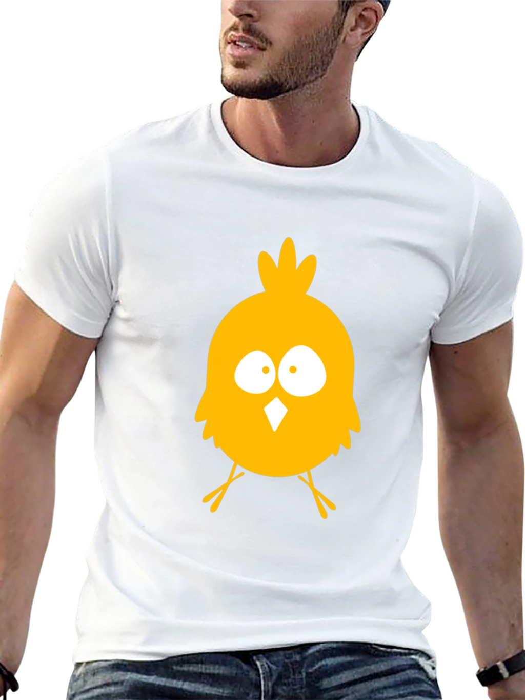 Funny Chick Graphic Tee - Black Cotton T-Shirt