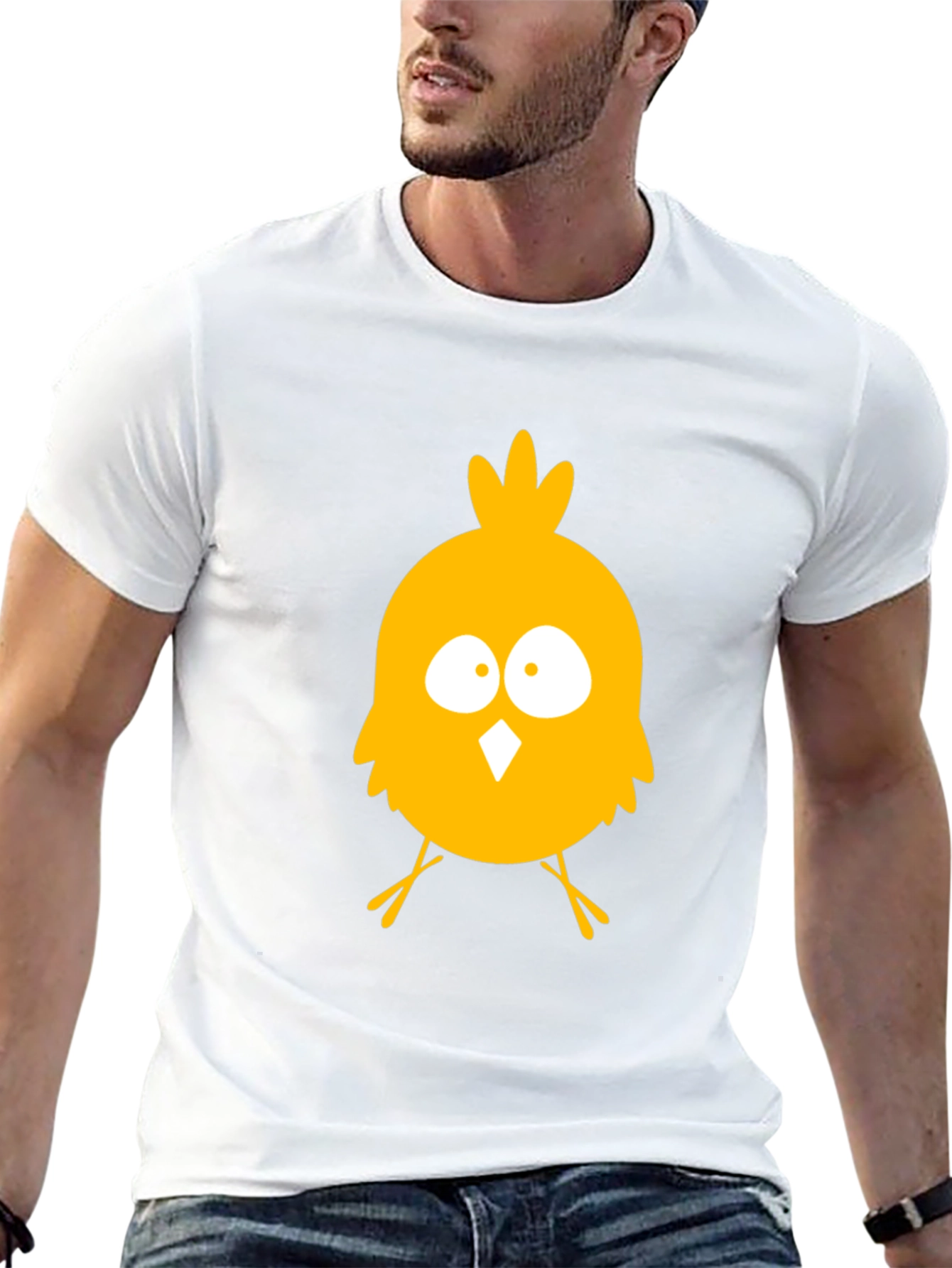 Funny Chick Graphic Tee - Black Cotton T-Shirt