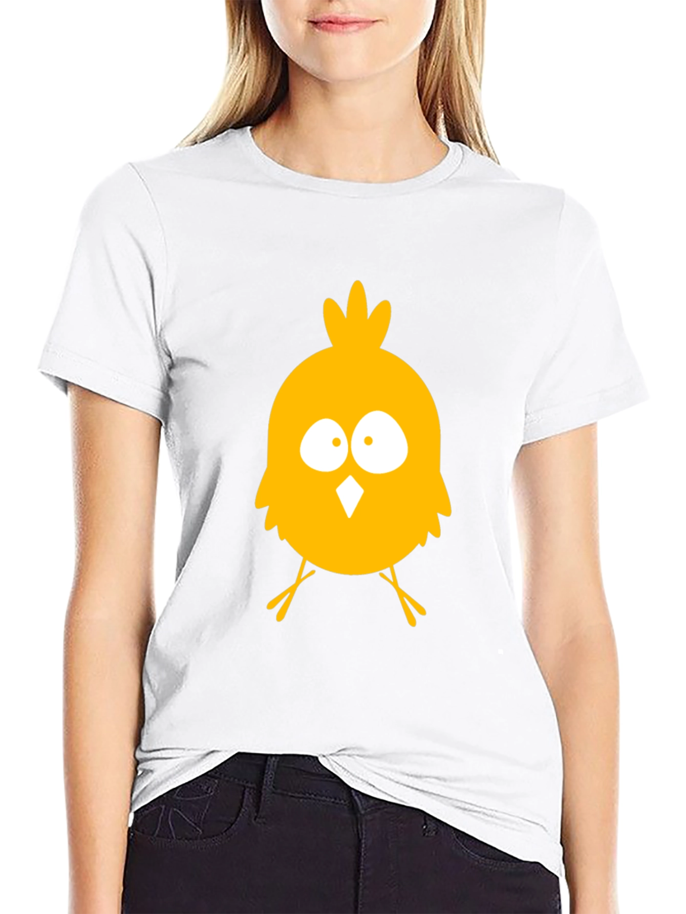 Funny Chick Graphic Tee - Black Cotton T-Shirt