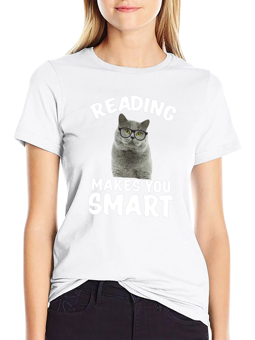 Reading Cat T-Shirt: Makes You Smart!