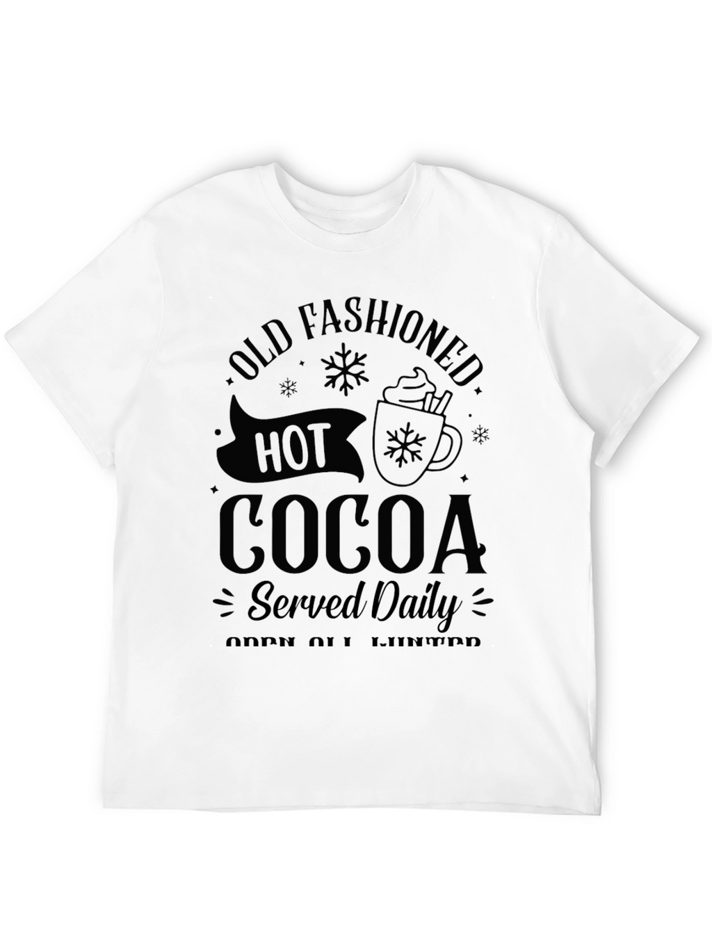 Old Fashioned Hot Cocoa T-Shirt - Winter Holiday Tee