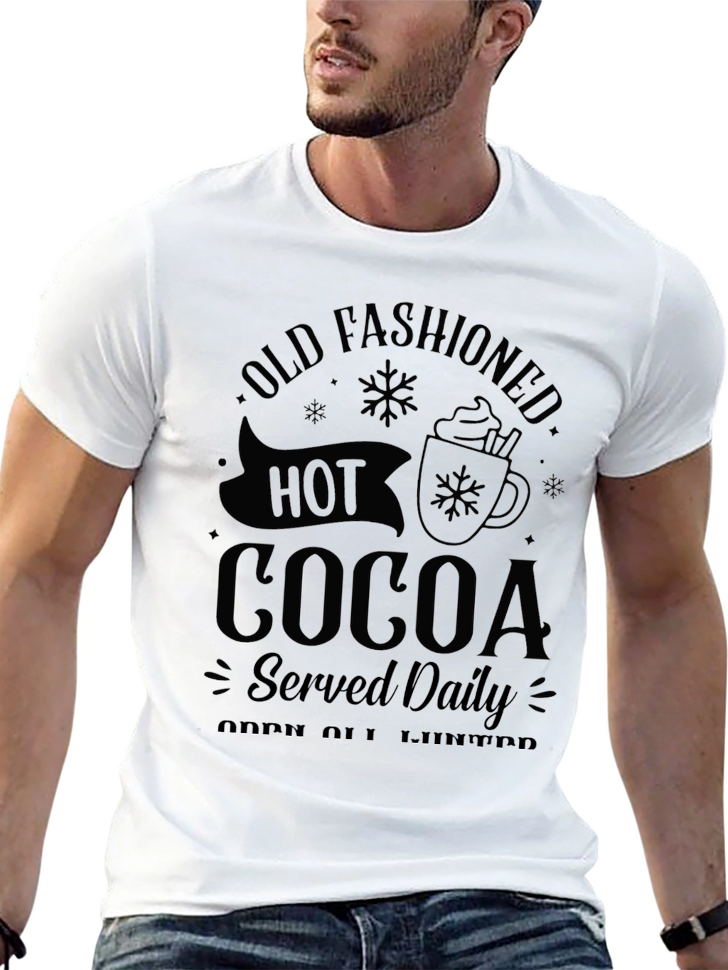 Old Fashioned Hot Cocoa T-Shirt - Winter Holiday Tee