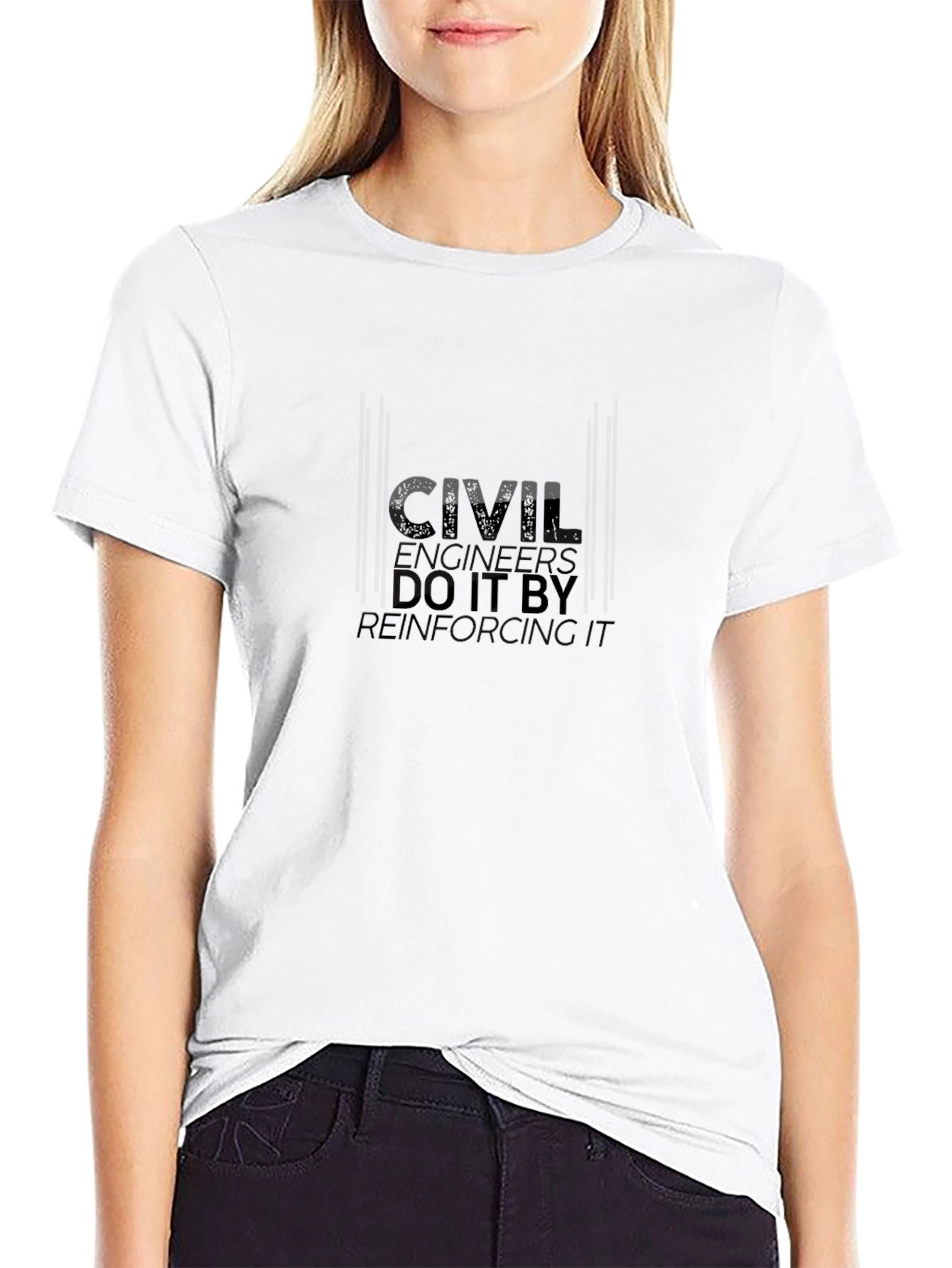Civil Engineer Humor Black T-Shirt